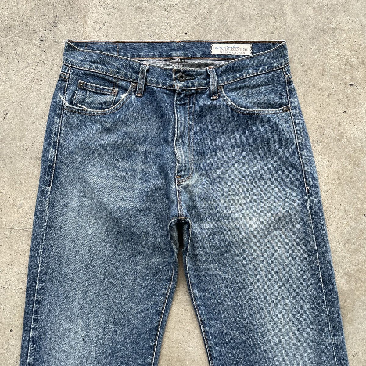 Ralph Lauren Vintage Polo Ralph Lauren Baggy Jeans Faded Denim Pants W33 Size US 33 - 3 Thumbnail