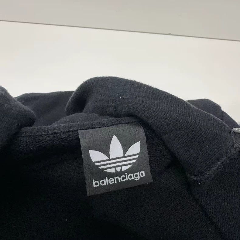 Balenciaga Balenciaga Adidas three-bar hooded zipper sweater Size US S / EU 44-46 / 1 - 3 Thumbnail