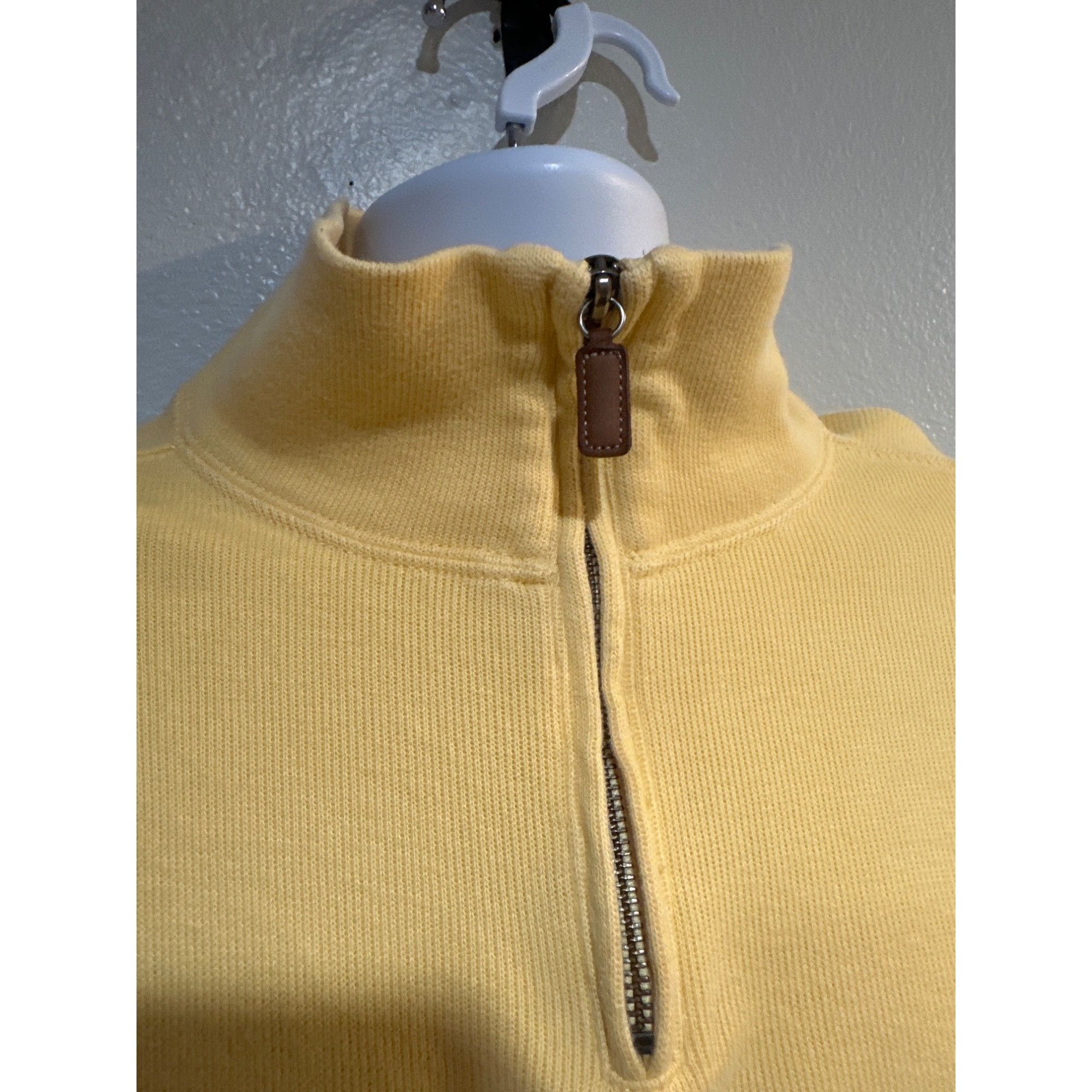 Polo Ralph Lauren Polo Ralph Lauren Lg Yellow Quarter Zip Long Sleeve Knit Swe Size US L / EU 52-54 / 3 - 9 Thumbnail