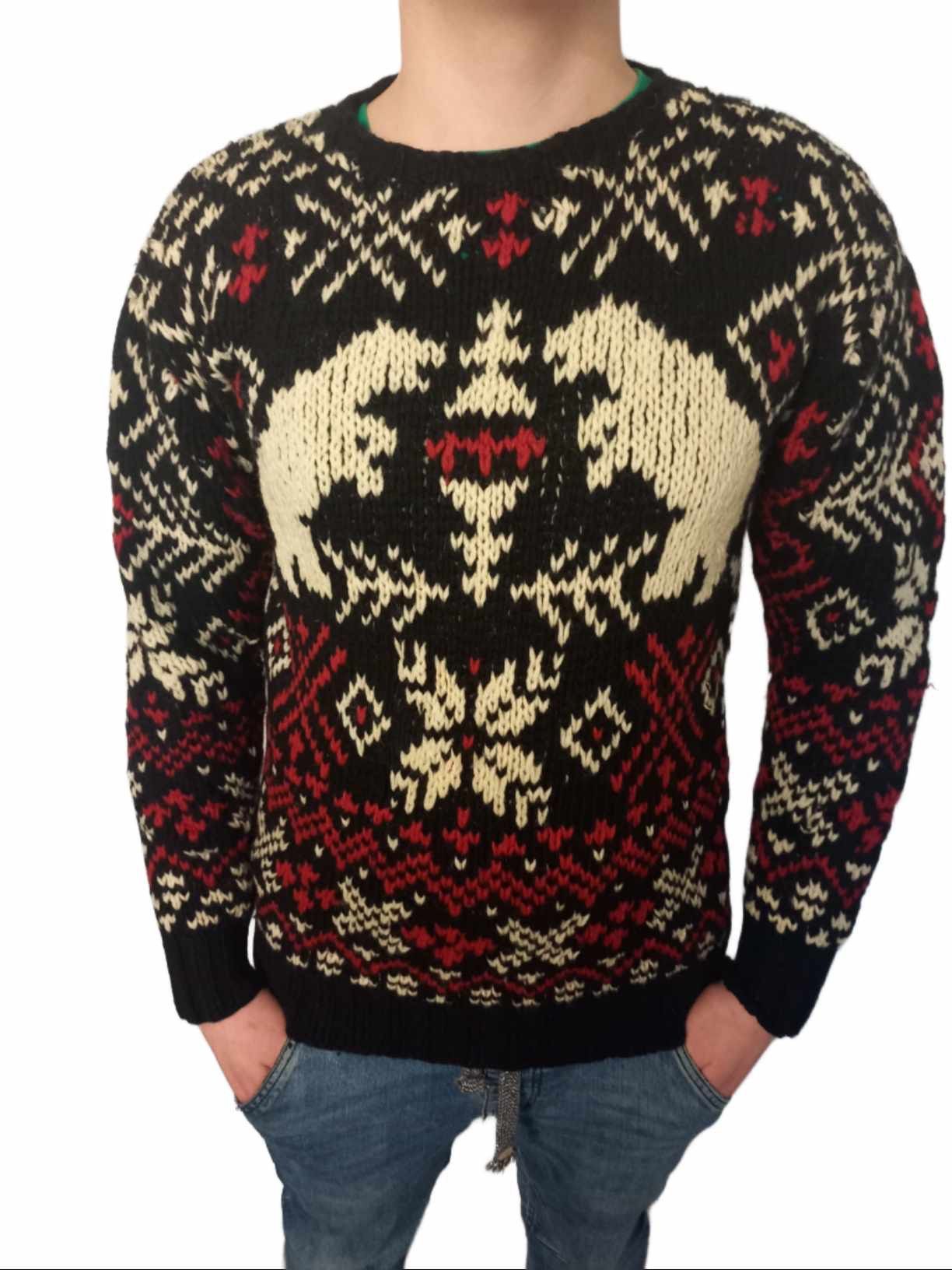 image of Sweater Vintage Ralph Laurent 100%wool, Men's (Size Small)