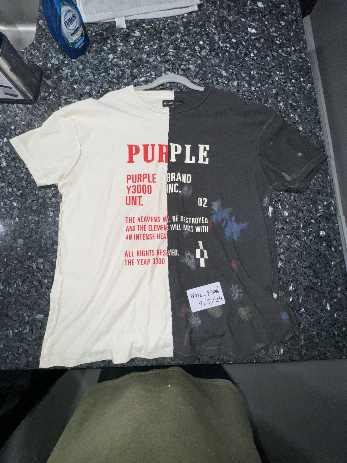 Purple Brand Purple brand black and white tee Size US L / EU 52-54 / 3 - 1 Thumbnail
