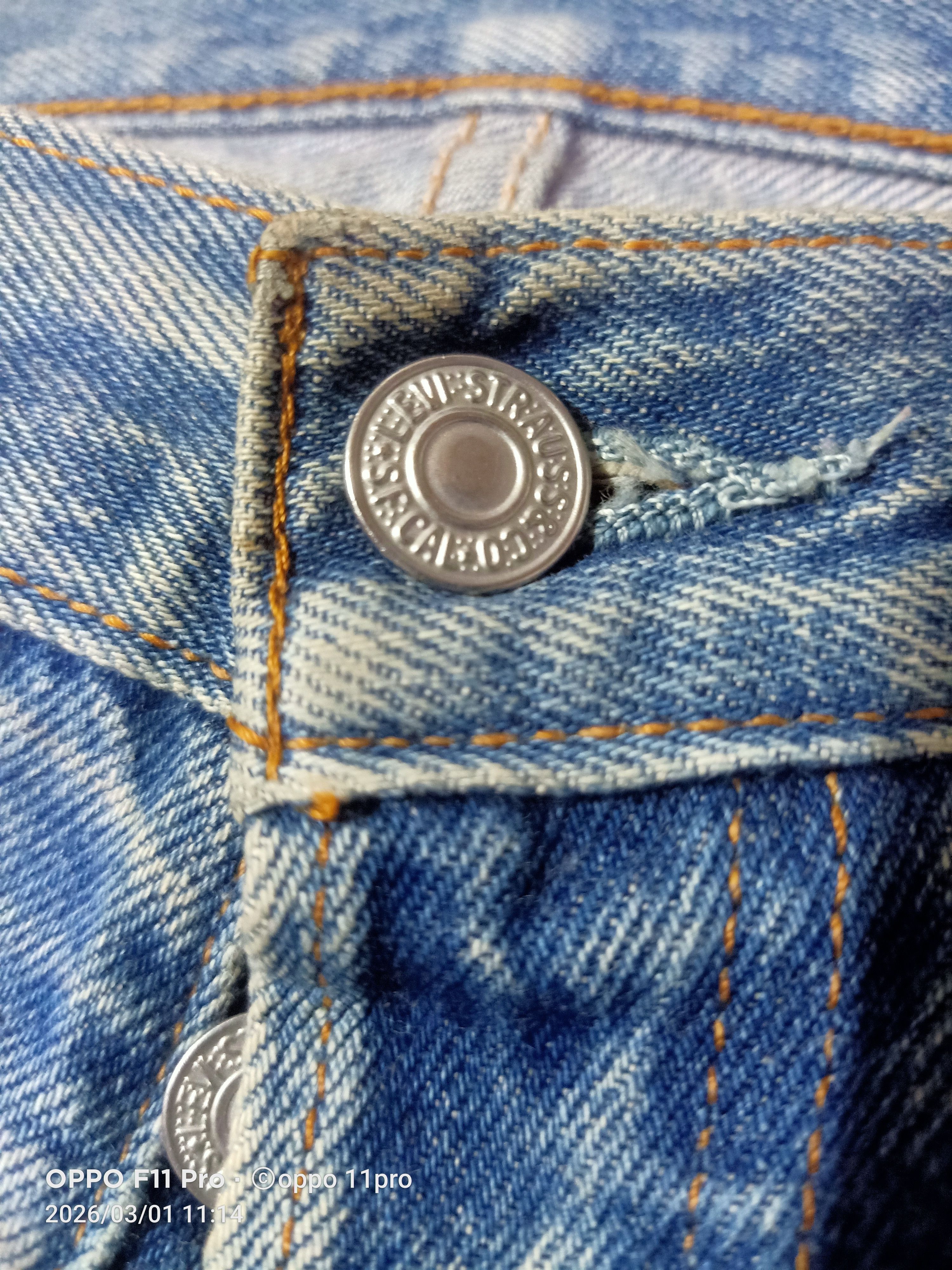 Levi's Vintage Clothing 💥 Vintage Levis 501( R ) Distressdenim PatchWork 💥 Size US 35 - 7 Thumbnail