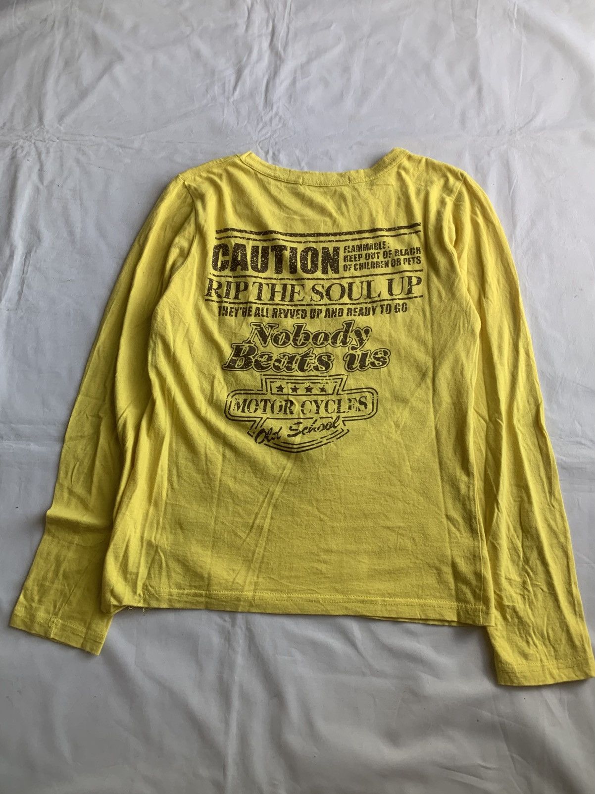 Andy Warhol × Hysteric Glamour Japanese Olive Hunter Poem Motorcycle Longsleeve Tee Size US M / EU 48-50 / 2 - 11 Thumbnail
