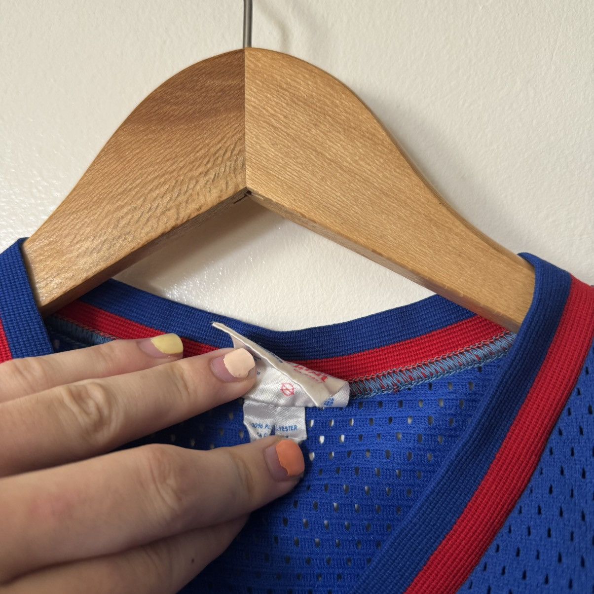 MLB × Vintage vintage 80s MLB New York Rangers Ravens Knit blue/red jersey Size US S / EU 44-46 / 1 - 4 Thumbnail