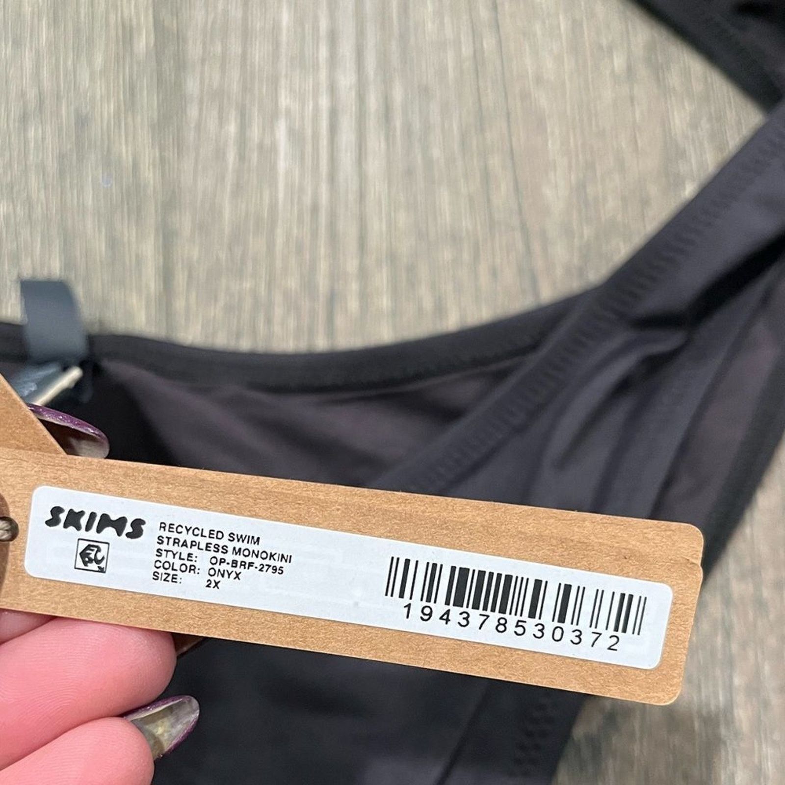 SKIMS NWT Skims Swim Strapless Monokini Cut-Out Swimwear 2X Size ONE SIZE - 4 Thumbnail
