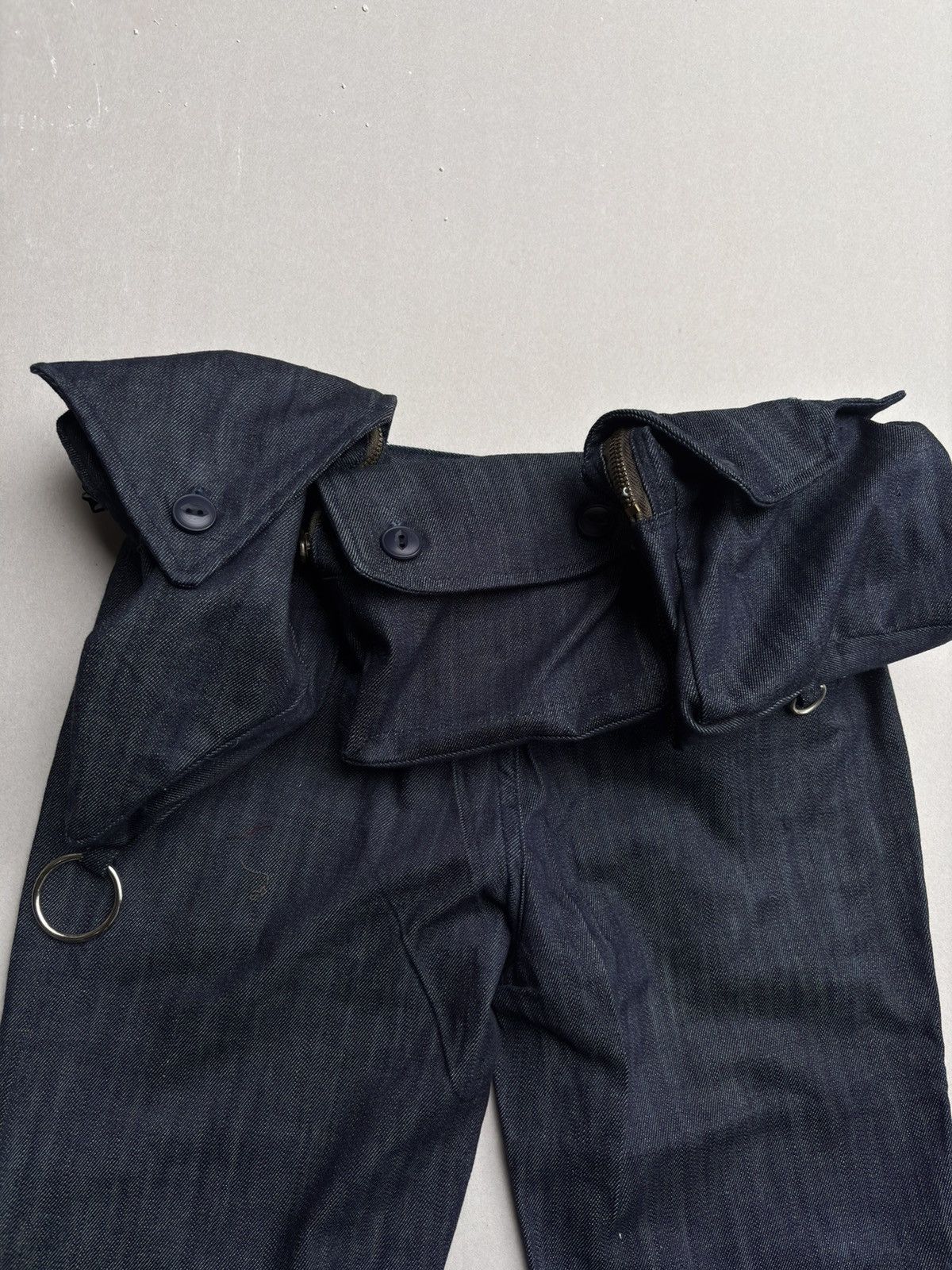 Yohji Yamamoto Y-3 Utility Flare Denim w/ Detachable Belt Bag Size US 27 - 7 Thumbnail