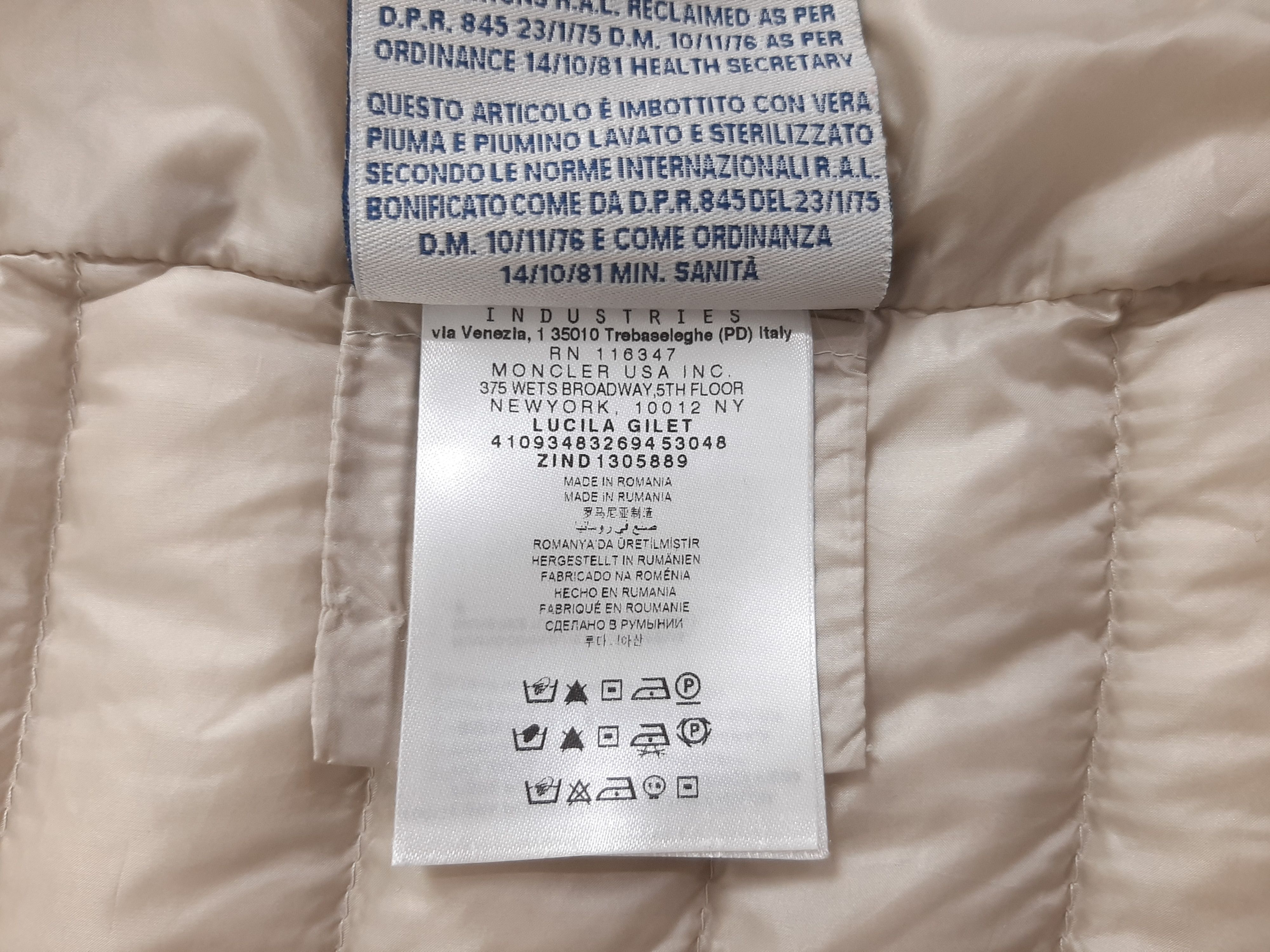 Moncler Moncler Lucila Gilet Off White Women's Size 4 Down Vest Size XL / US 12-14 / IT 48-50 - 14 Thumbnail