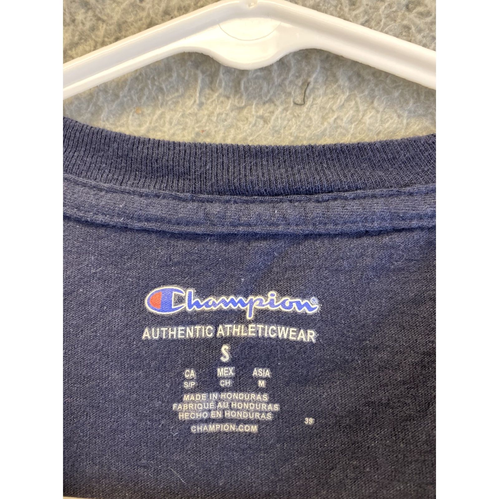 Champion Champion Shirt Mens S Blue Spell Out Logo Short Sleeve Casual Graphic /36-78 Size US S / EU 44-46 / 1 - 6 Thumbnail