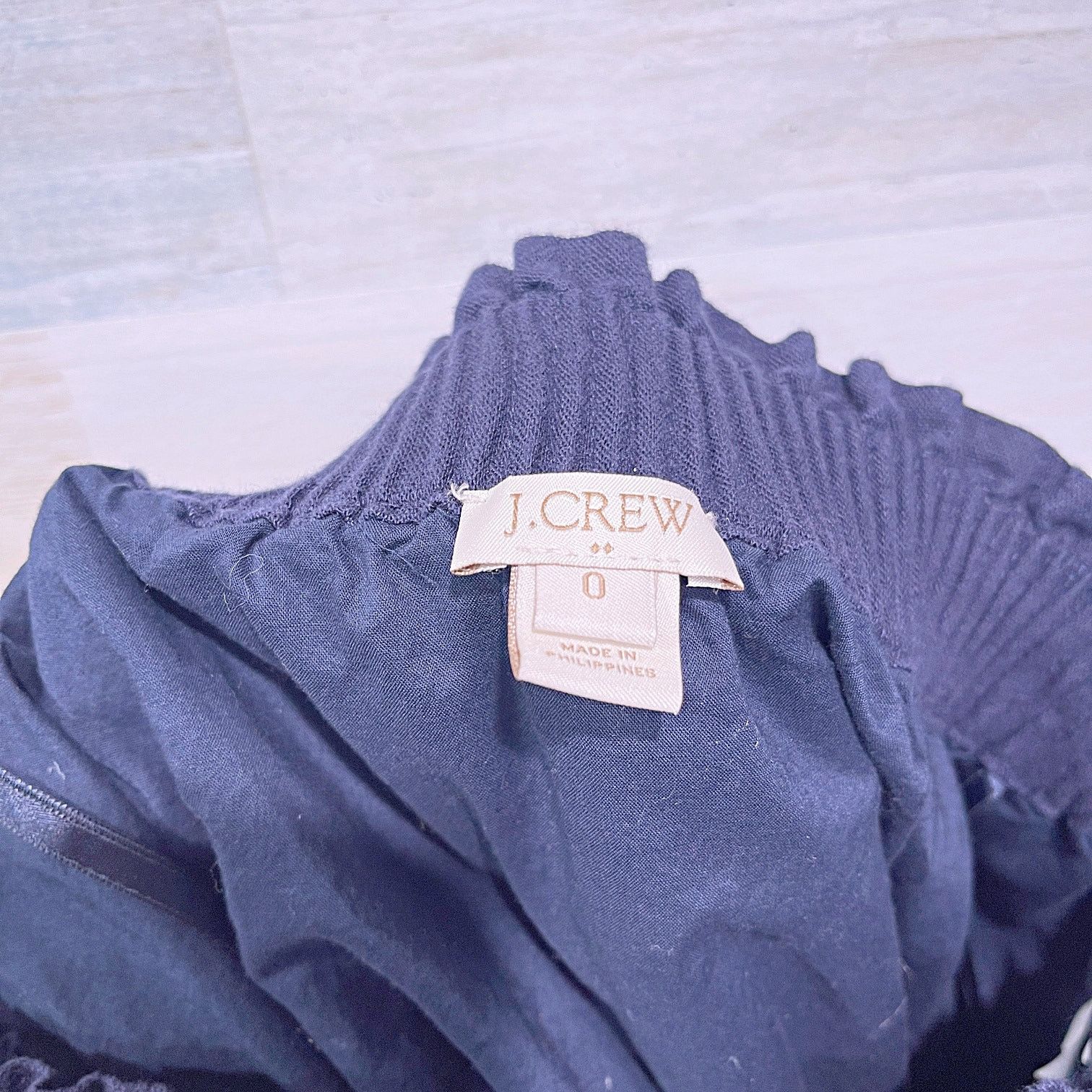 J.Crew J CREW Linen Cotton Sidewalk Mini Skirt Navy Blue Womens 0 Size 25" / US 0 / IT 36 - 3 Thumbnail