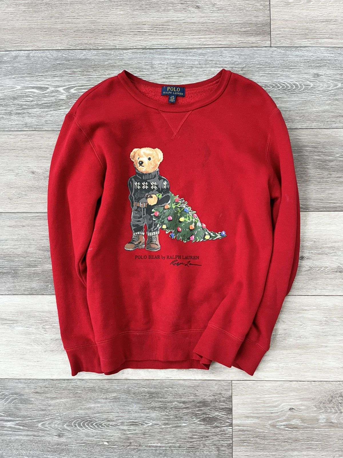Polo Ralph Lauren Polo Bear By Ralph Lauren Long Sleeve Christmas Sweater Size US S / EU 44-46 / 1 - 1 Thumbnail