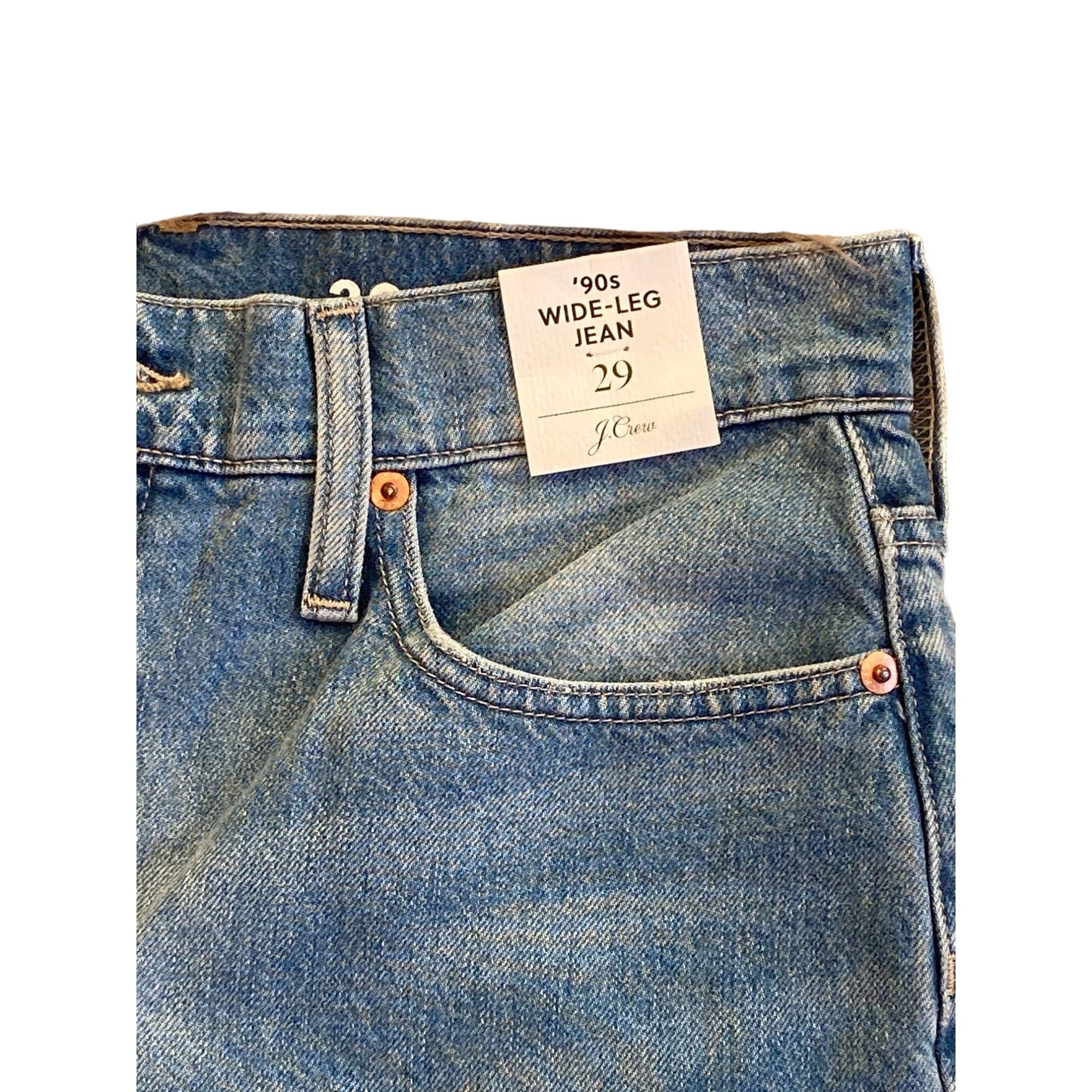 J.Crew NWT J.Crew $138 Women's 29 High-rise '90s wide-leg Jeans Med Size 29" - 8 Thumbnail