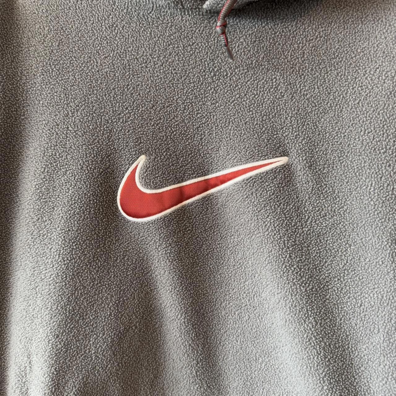 Nike Nike Men's Fleece Hoodie - Gray with Red Accents Size US L / EU 52-54 / 3 - 2 Thumbnail