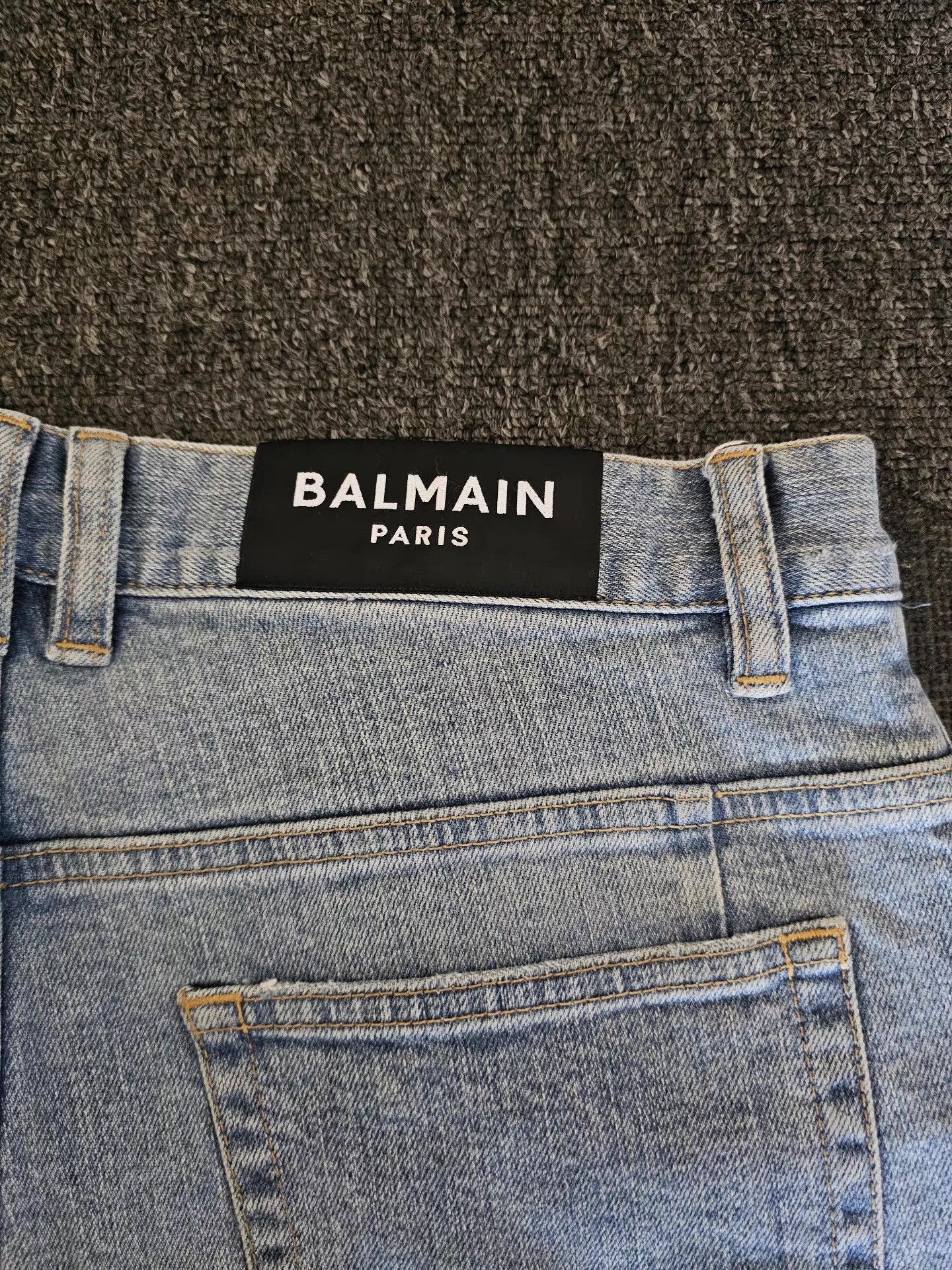 Balmain Balmain Men's Distressed Biker Jeans Size US 34 / EU 50 - 5 Thumbnail