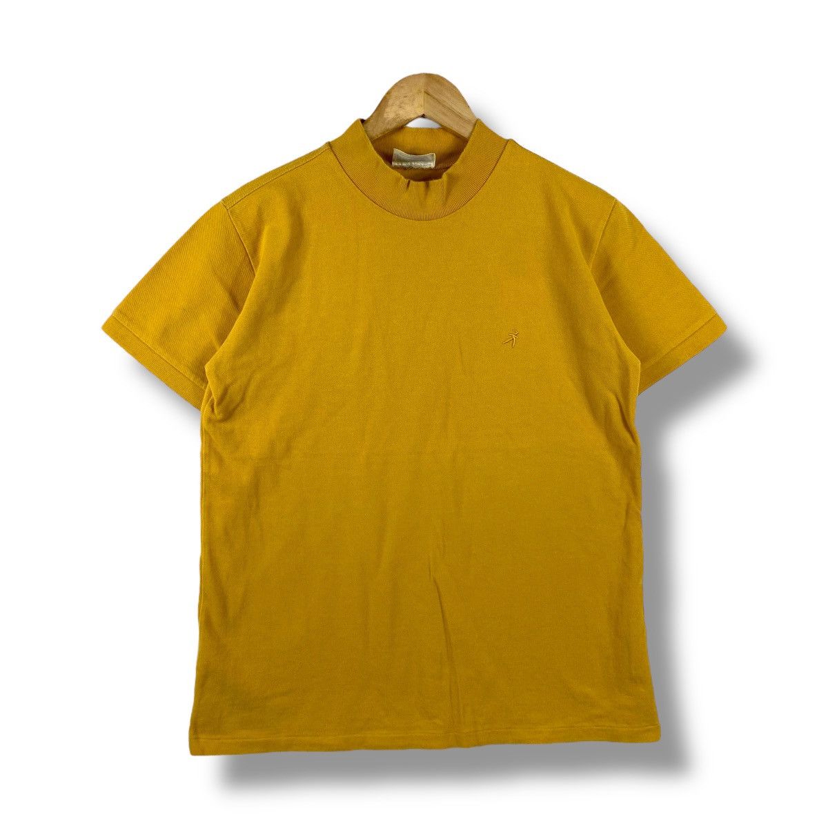 Hai Sporting Gear × Issey Miyake × Vintage HAI SPORTING GEAR Basic Embroidery Small Logo Mock Neck Tee Size US M / EU 48-50 / 2 - 1 Thumbnail
