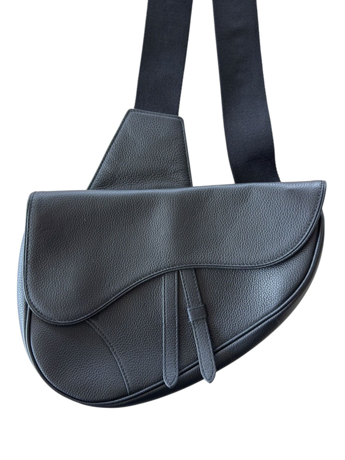 Alyx × Dior Dior Black Leather Men’s Saddle Bag Size ONE SIZE - 5 Thumbnail