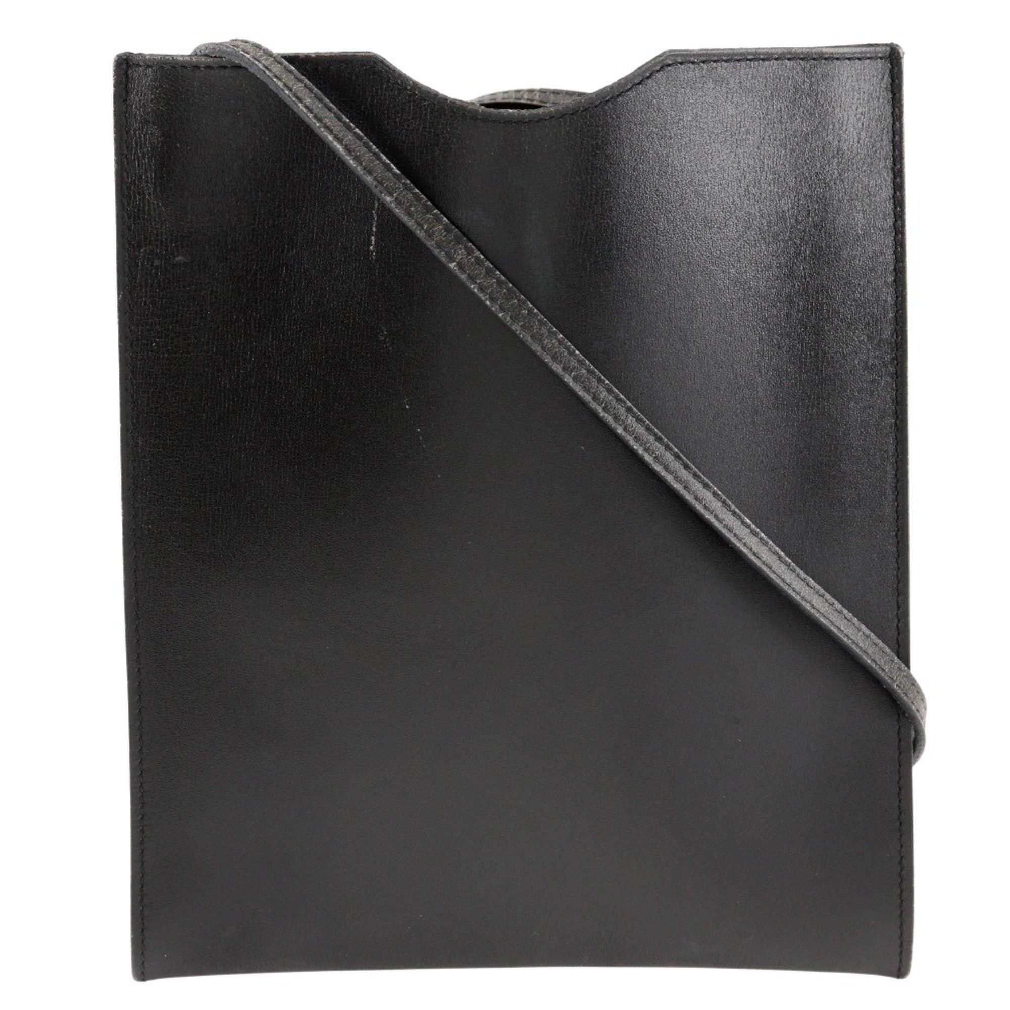 Hermes Hermes Omenitu Shoulder Bag Pochette Calf Black Unisex Size ONE SIZE - 1 Thumbnail