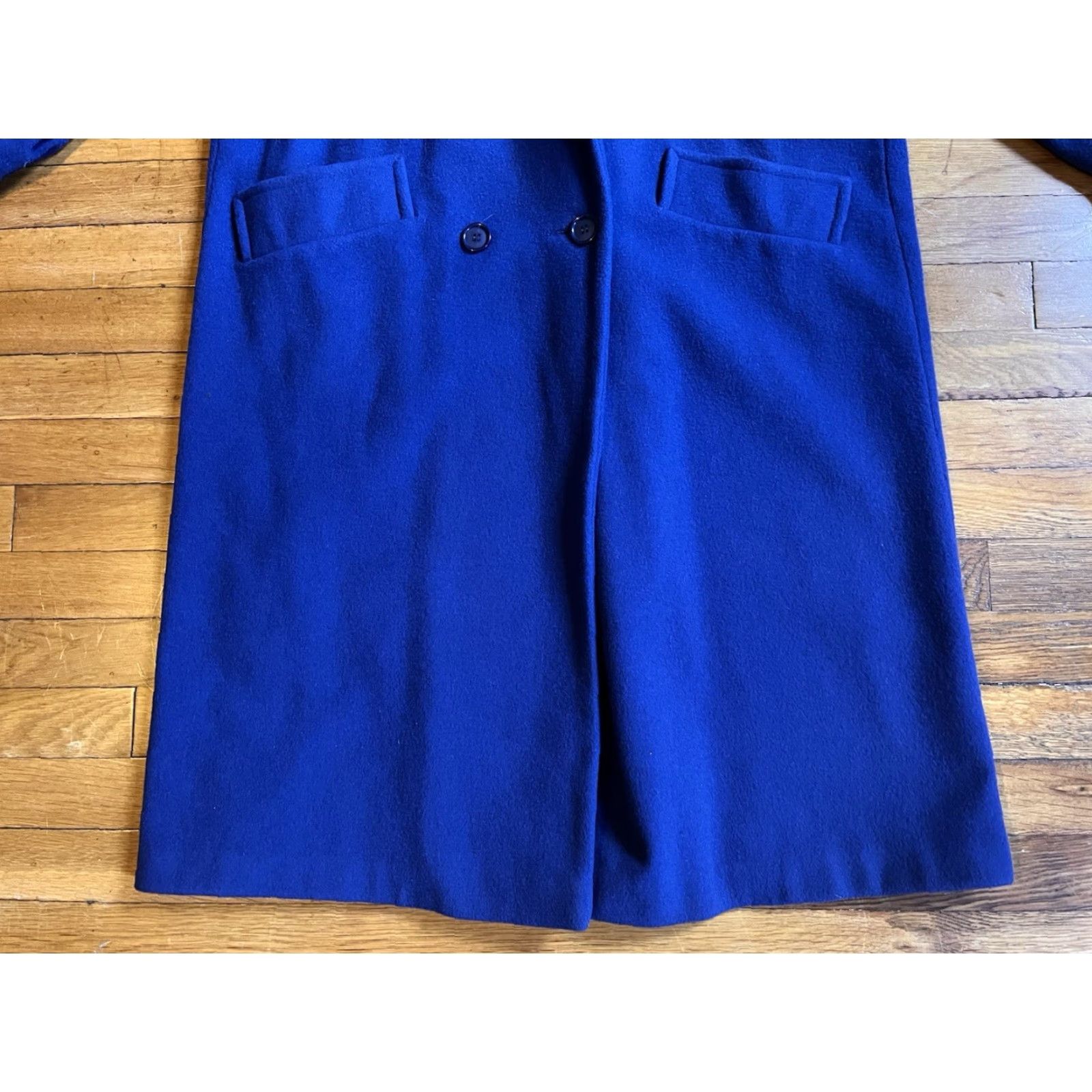 Vintage VINTAGE Noble Fashions Wool Trench Coat Woman’s 14 Blue 90s USA Made Size XL / US 12-14 / IT 48-50 - 3 Thumbnail