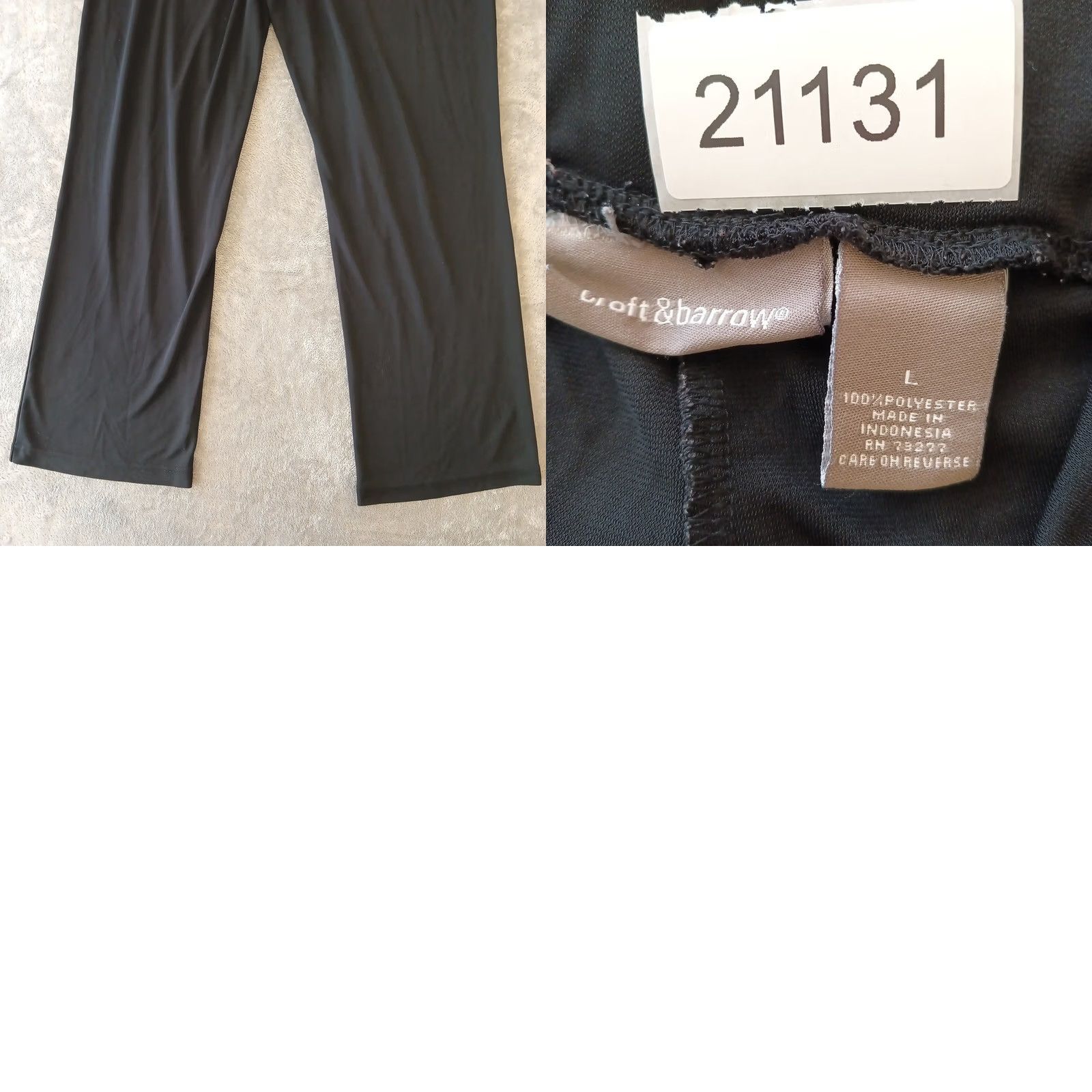 Croft & Barrow Croft & Barrow Ankle Pants Womens Large Black Pull On High Rise 34x29 Stretch Flat Front Jeans Pants Regular Men? No Men Tags indicate Women Size 36" / US 14 / IT 50 - 8 Thumbnail