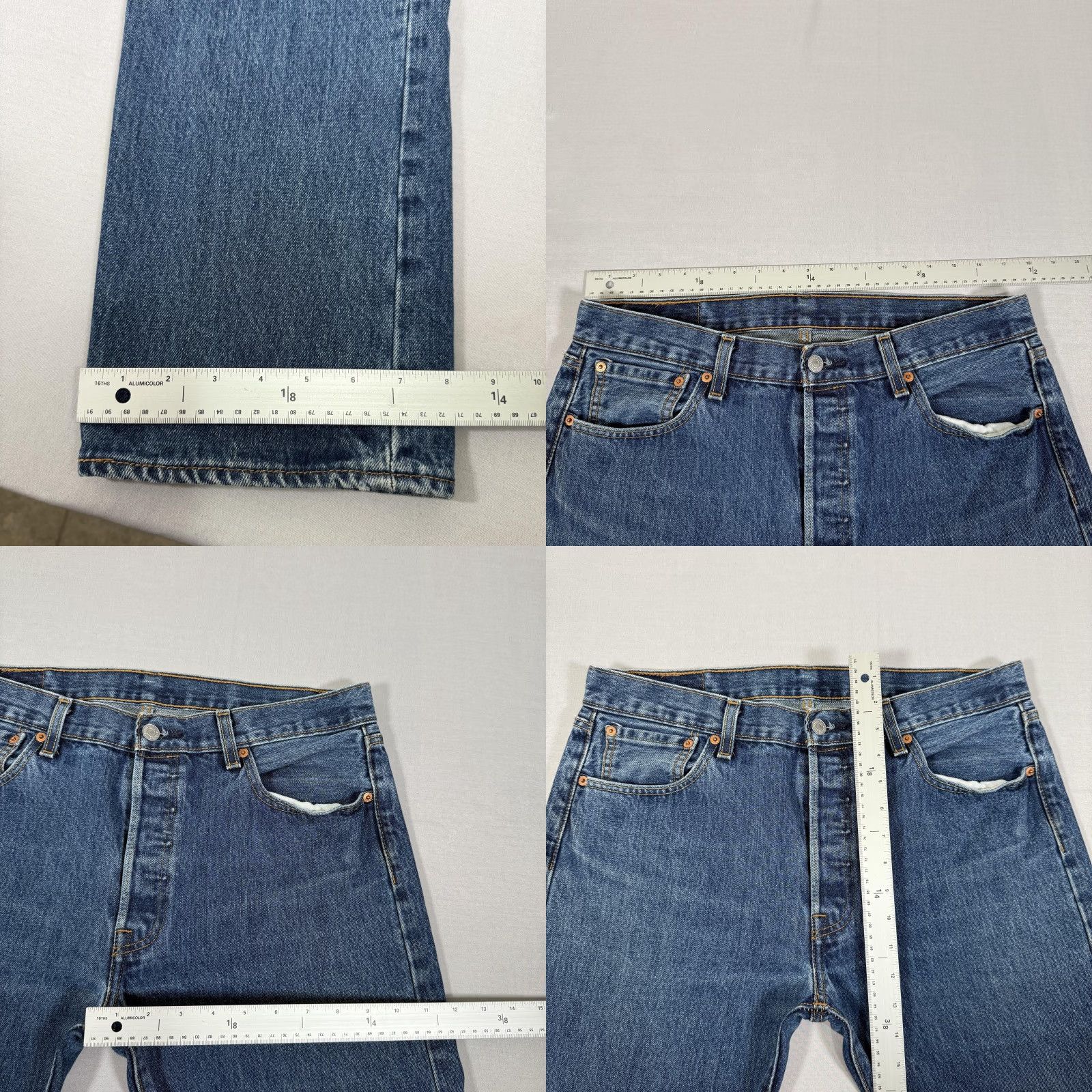 Levi's Levi's 501 Jeans Men Medium Blue Denim Straight 501 Original Fit W34 L32 Cowboy Western Workwear Jeans Size US 34 / EU 50 - 8 Thumbnail