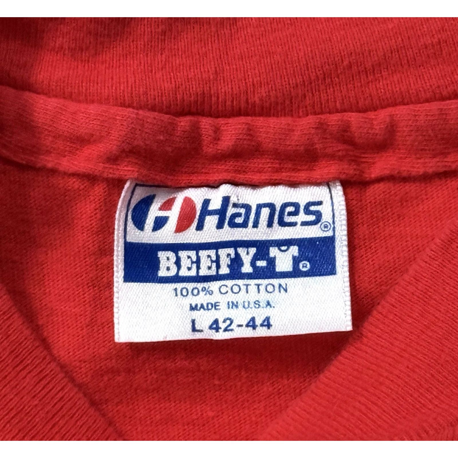 Hanes VINTAGE Hanes 80s Team USA Captain America Longsleeve Shirt L Red Crew Neck US Patriotic Sports 80s 90s Logo Graphic Print Unisex Adults Size US L / EU 52-54 / 3 - 7 Thumbnail
