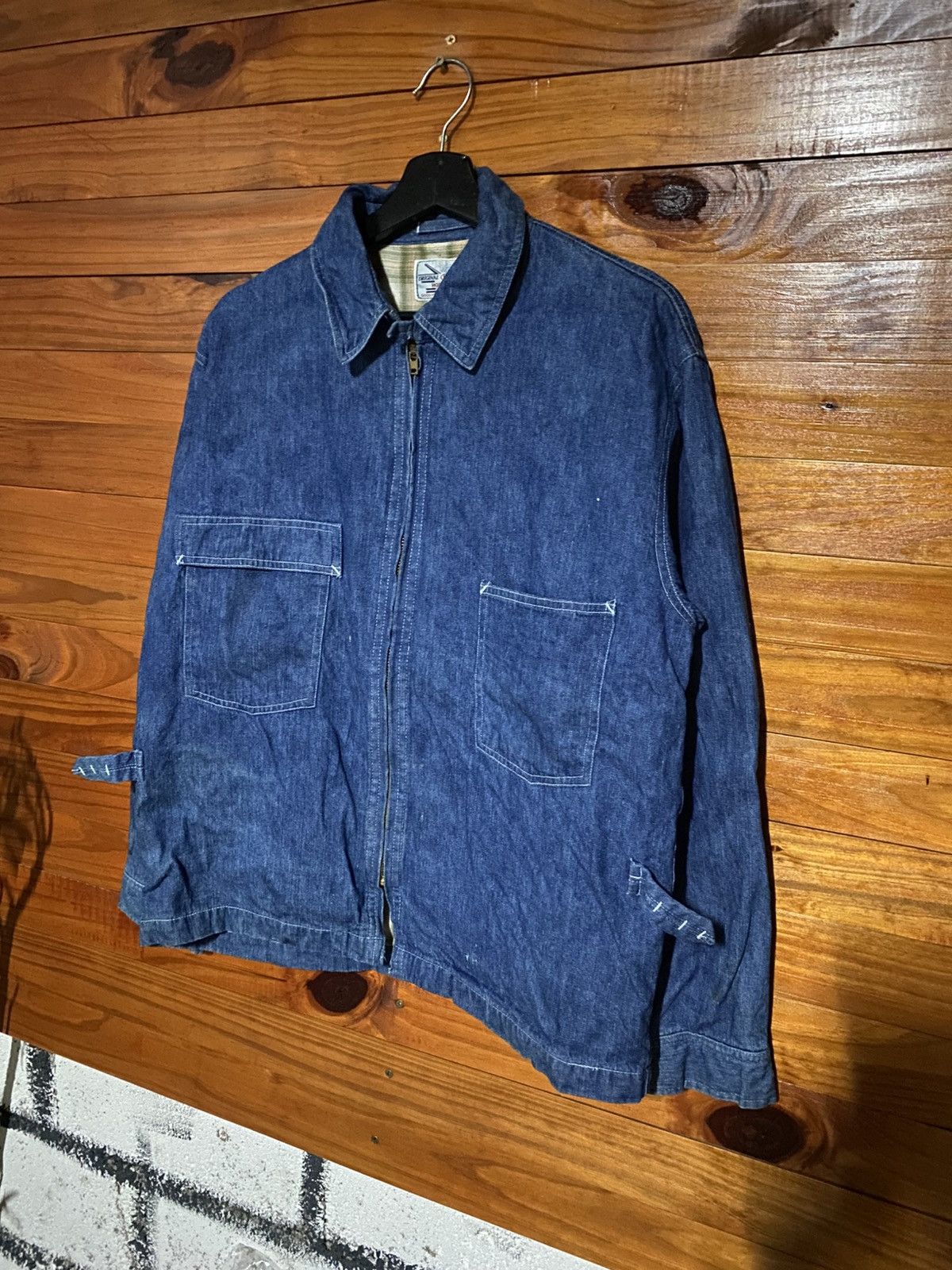 Japanese Brand Vintage Hostdiplo Denim Work Jacket Japanese Heritage Zip-Up Size US M / EU 48-50 / 2 - 4 Thumbnail