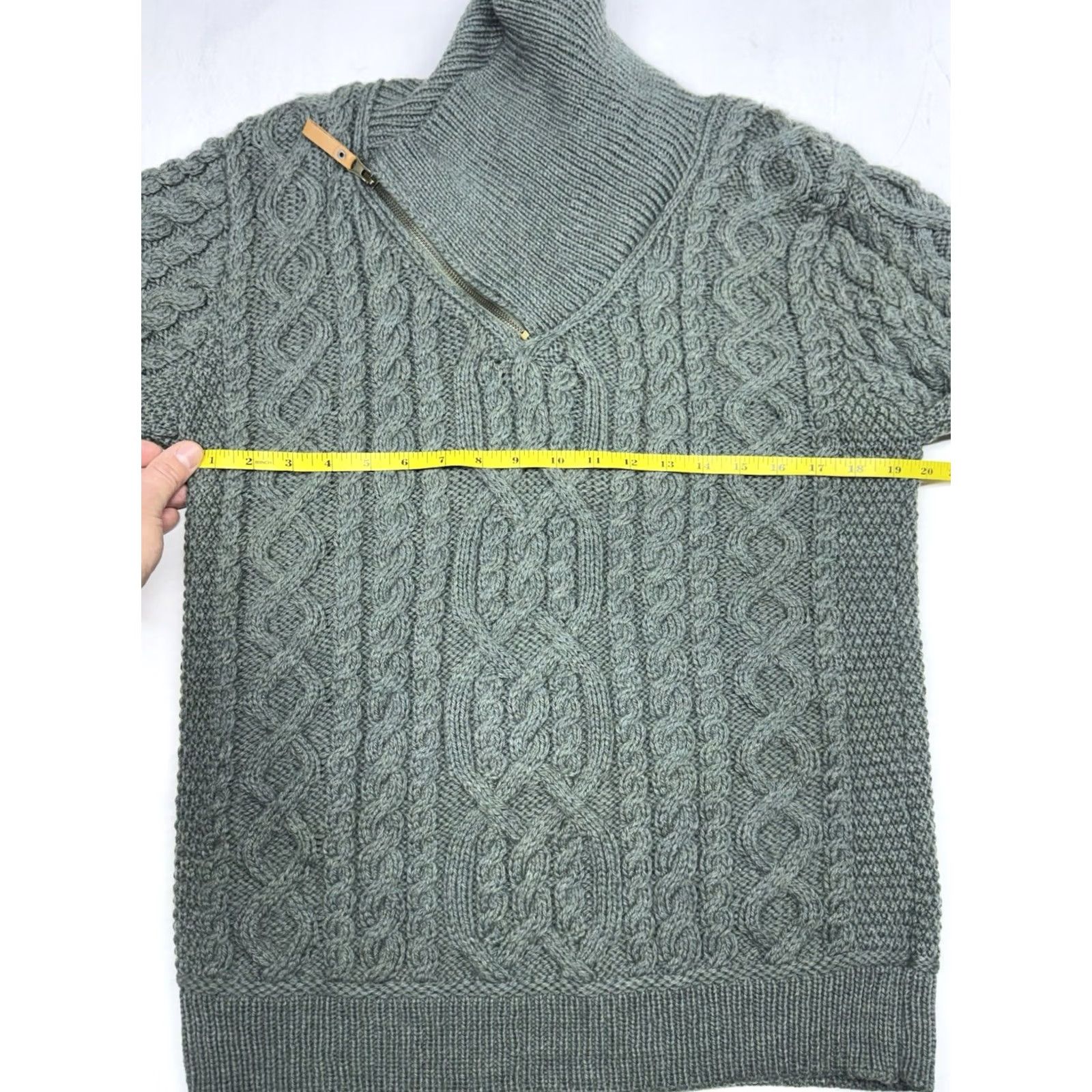 Vintage VINTAGE Aran Crafts Shawl Collar Sweater Mens XL 100% Merino Wool Cable Knit Fisherman Size US XL / EU 56 / 4 - 4 Thumbnail