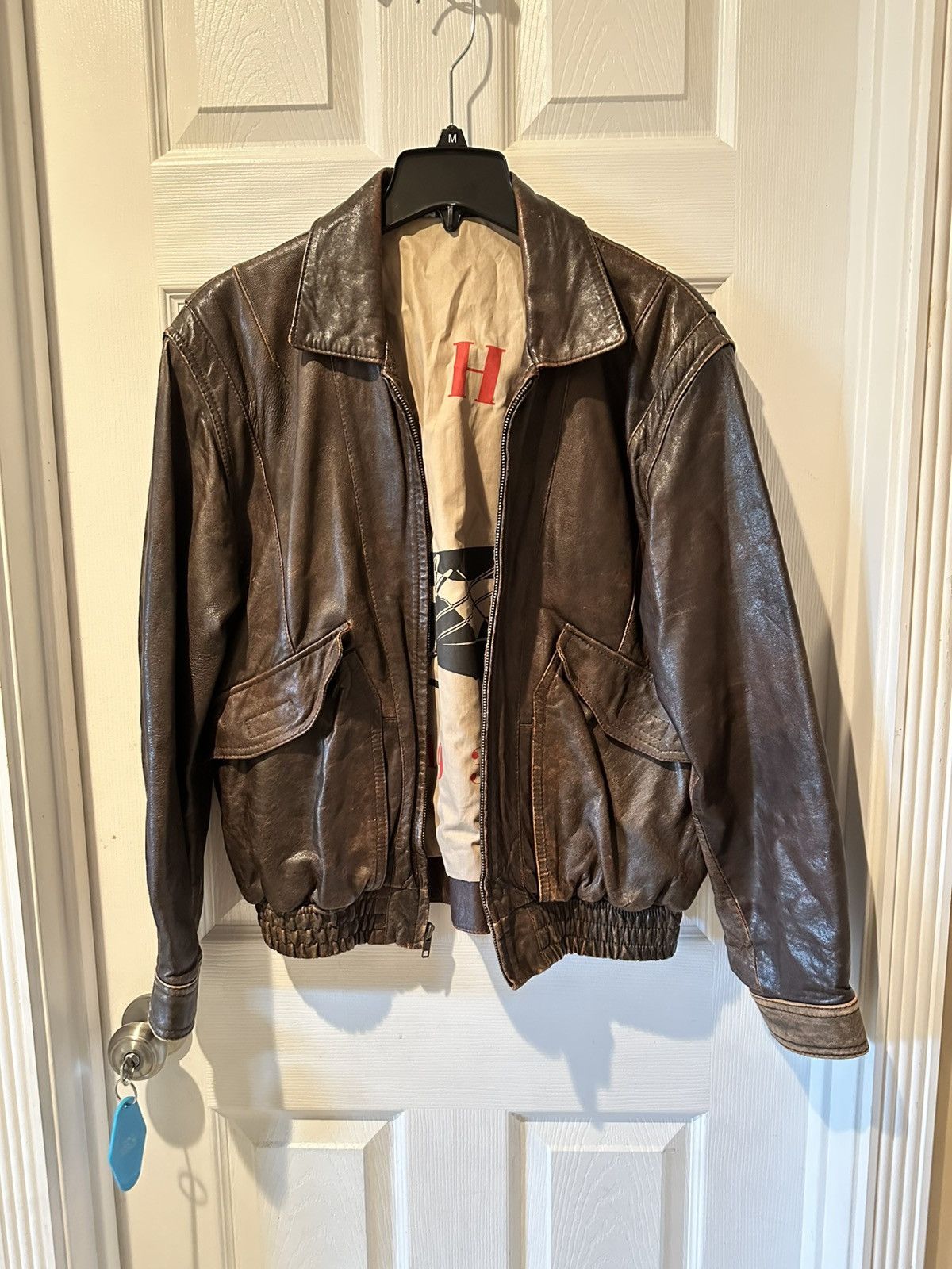 Vintage Vintage Chia Leather Jacket Fly High 1936 38 Size US M / EU 48-50 / 2 - 4 Thumbnail