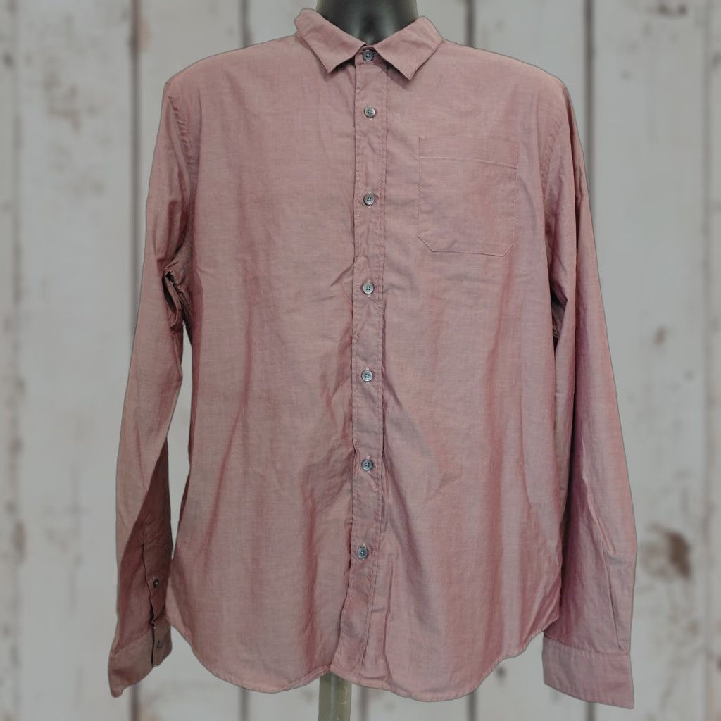 Parker Parker Dusseau Shirt Men's XL Red Wool Blend Button Up Long Sleeve Pocket Button-Up Size US XL / EU 56 / 4 - 1 Thumbnail