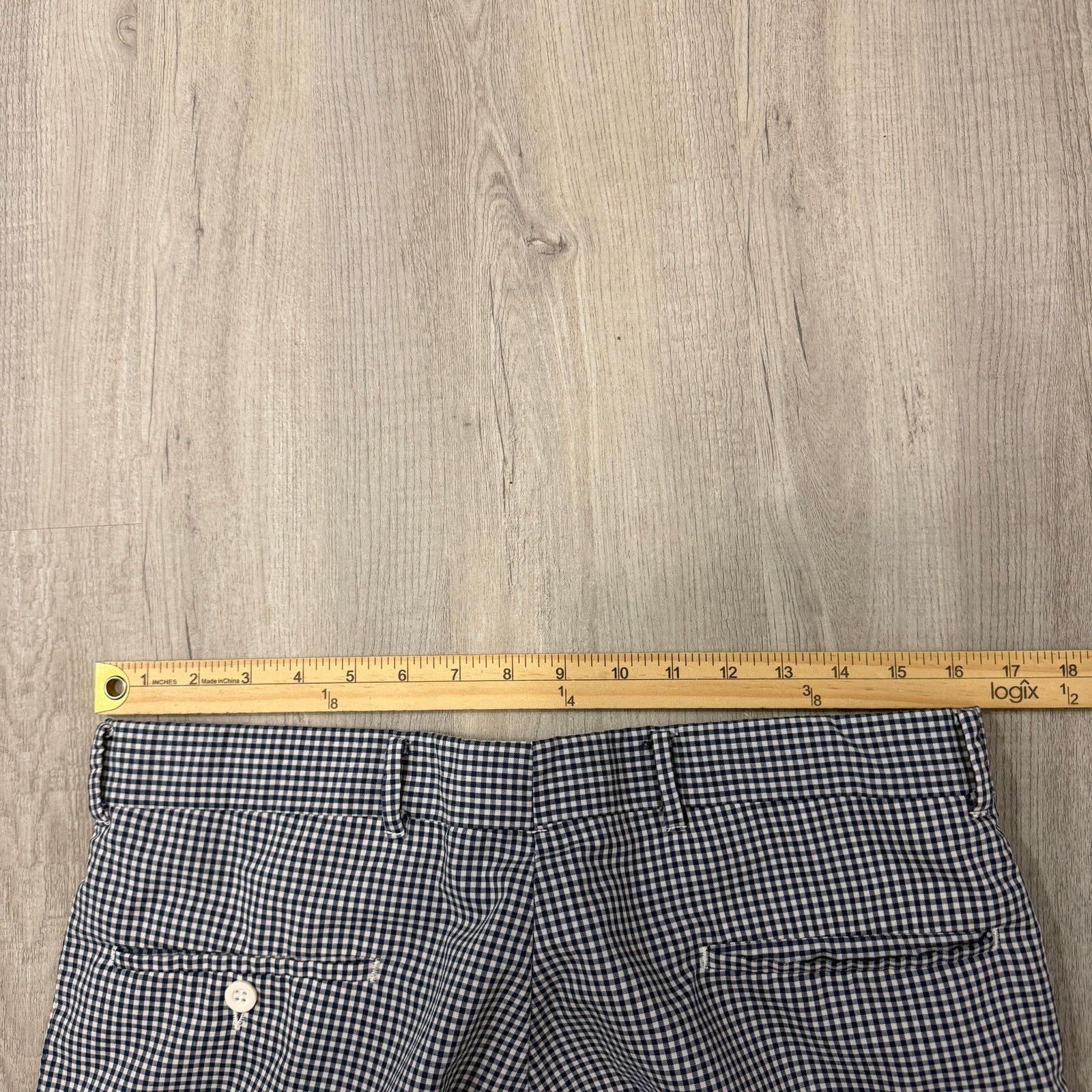 Vintage Vintage Gingham Plaid Pants Men's 34 (Fits 34x31) Blue White Size US 34 / EU 50 - 5 Thumbnail