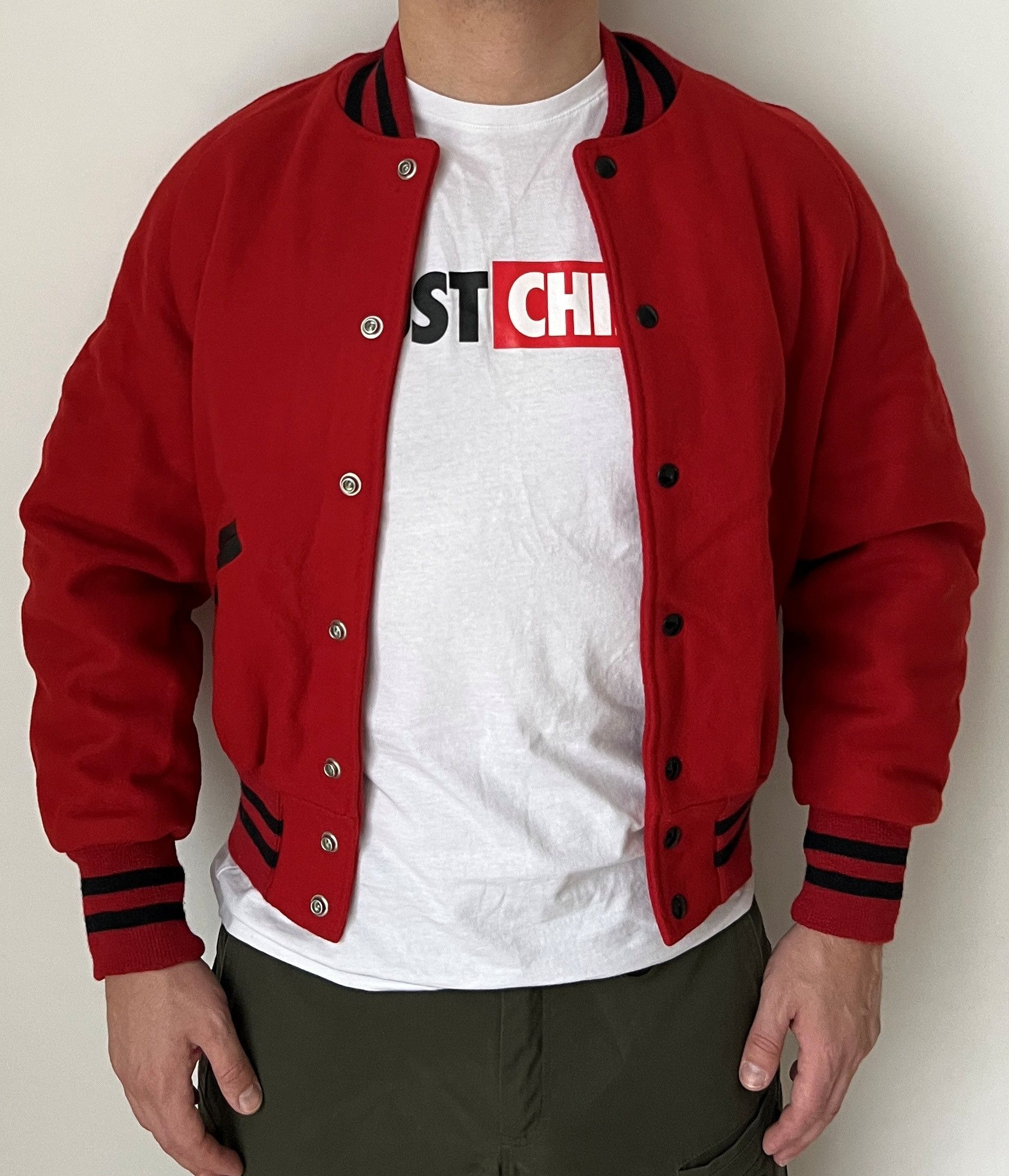 Delong VINTAGE Y2K DELONG LETTERMAN VARSITY BOMBER JACKET USA MADE Size US S / EU 44-46 / 1 - 4 Thumbnail