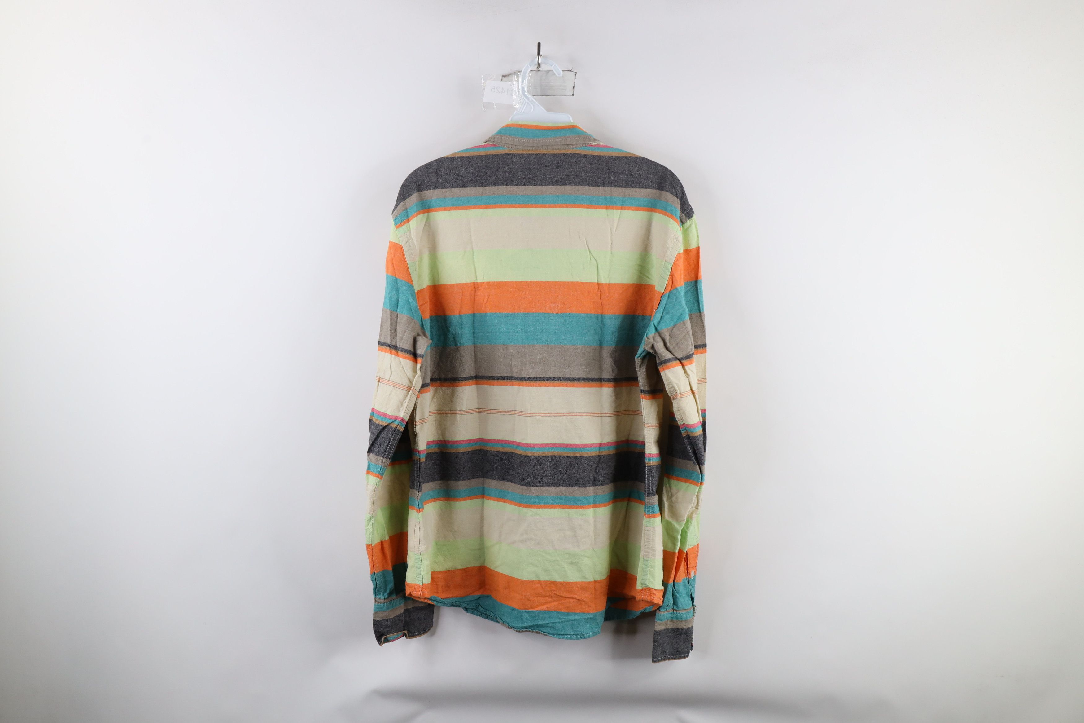 Salt Valley × Vintage Salt Valley Western Rainbow Striped Snap Button Shirt Cotton Size US M / EU 48-50 / 2 - 9 Thumbnail