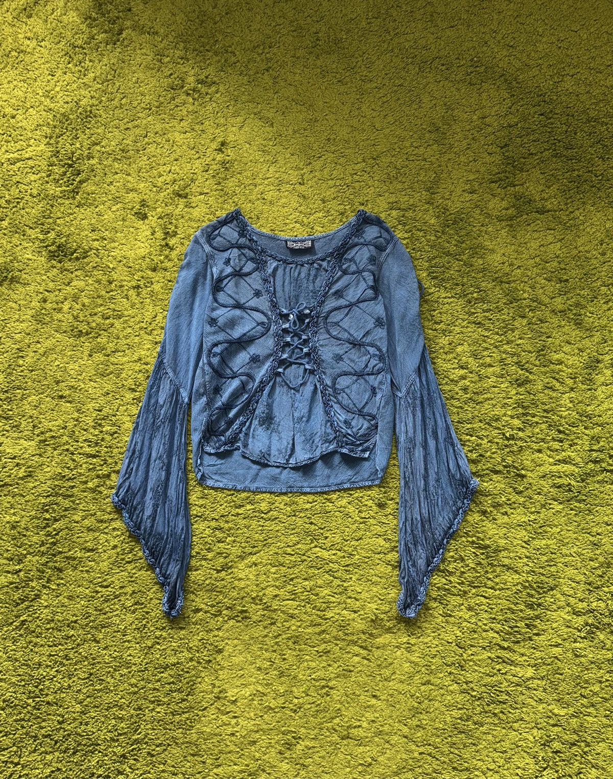 Hysteric Glamour Avant garde corset gothic Y2K opium style longsleeve blouse Size L / US 10 / IT 46 - 1 Thumbnail