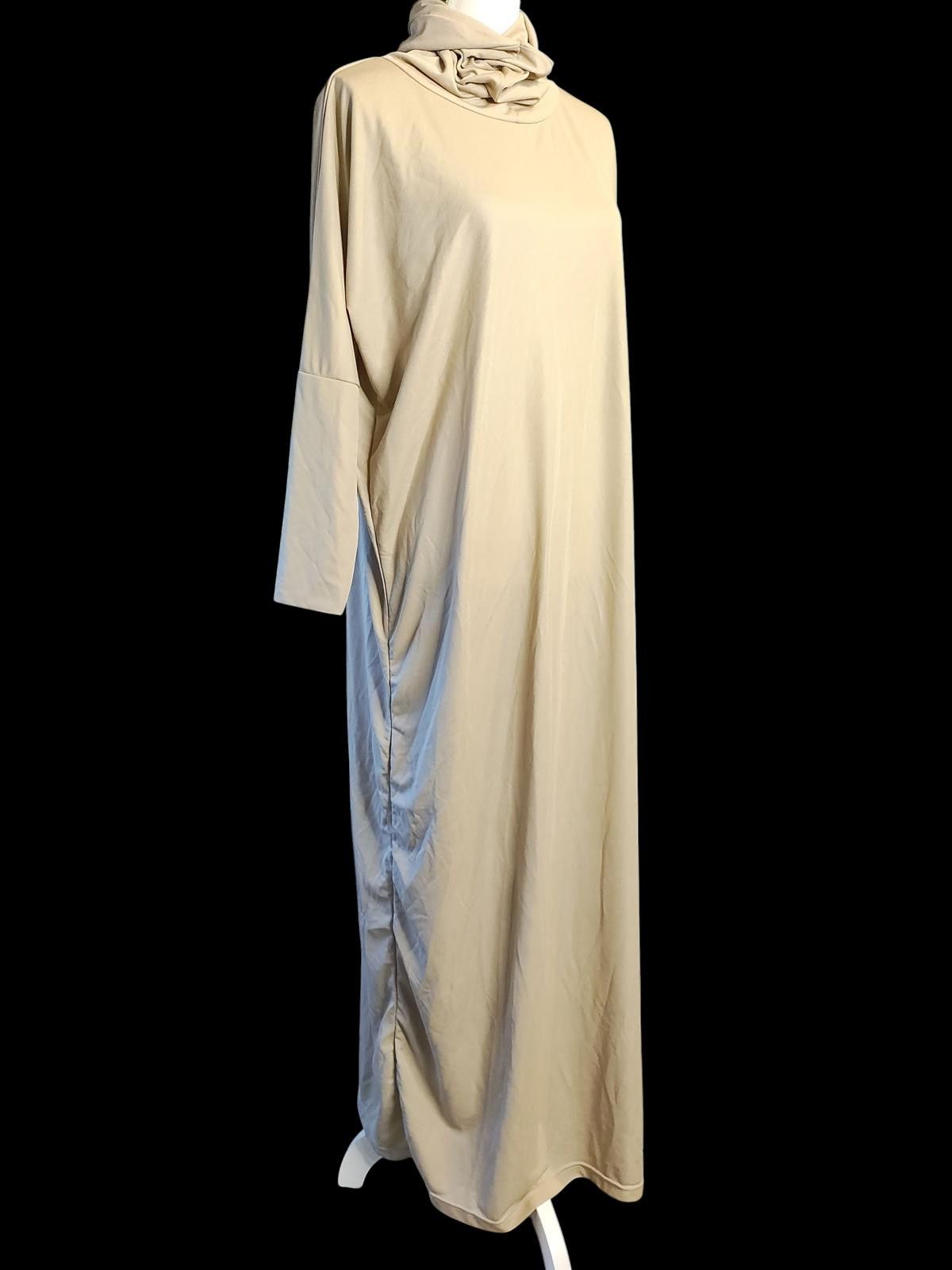 Other Livaldi Beige Long Sleeve Maxi Dress with Cowl Neck Size M / US 6-8 / IT 42-44 - 4 Thumbnail