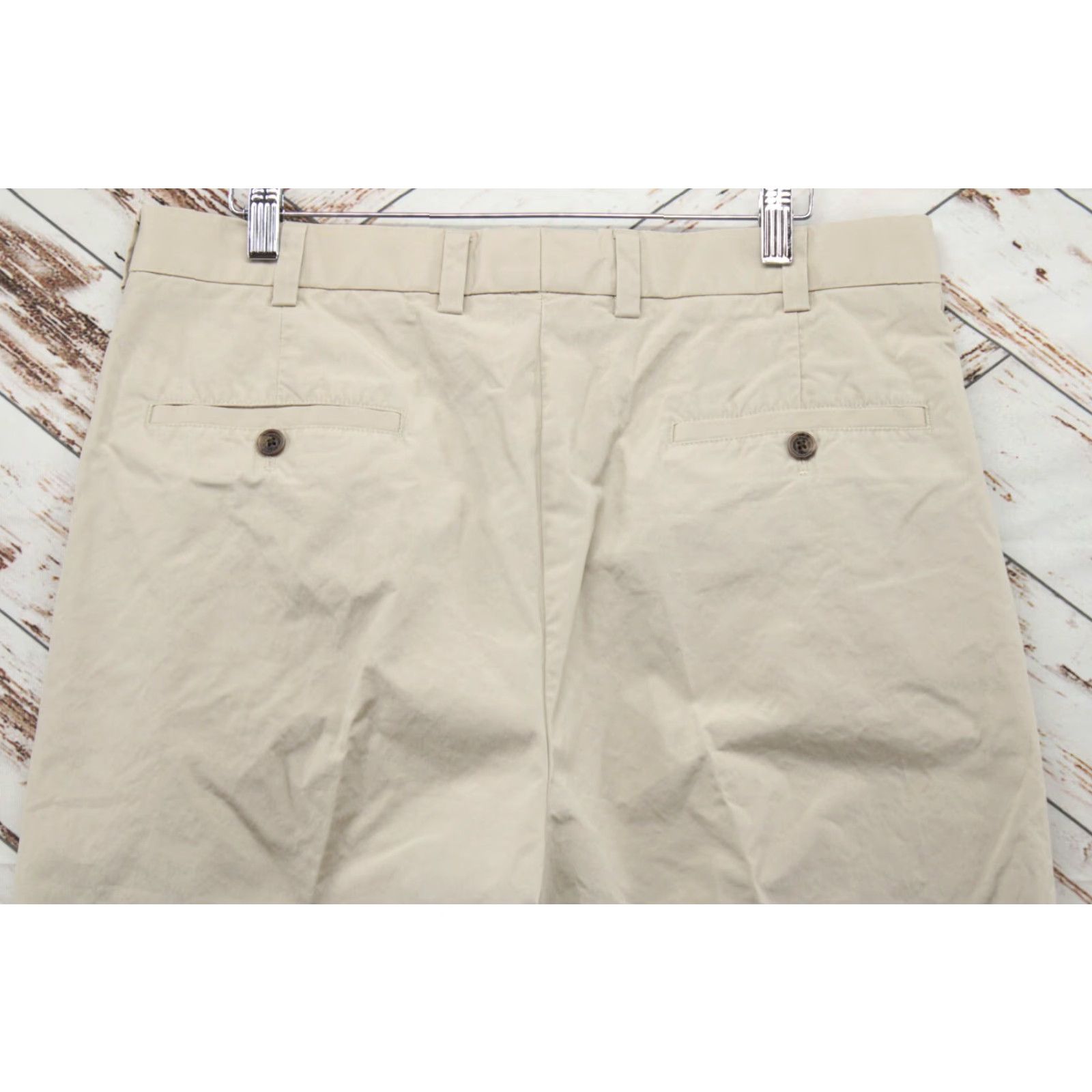 Brooks Brothers Brooks Brothers Elliot Chino Pants Mens 35x30 Beige Khaki Pleated Cuffed Preppy Size US 35 - 4 Thumbnail