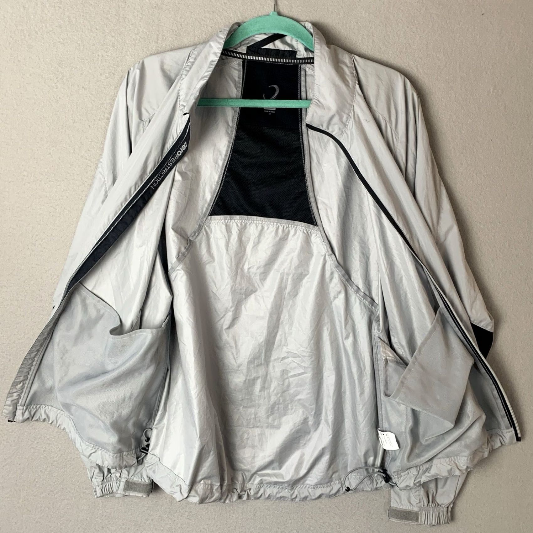 Vintage Zero Restriction Jacket Mens M Gray Windbreaker Golf Full Zip Size US M / EU 48-50 / 2 - 5 Thumbnail