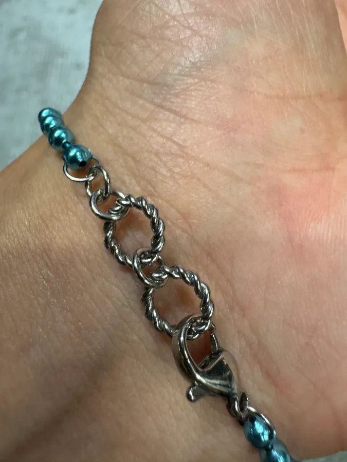 Just Cavalli × Vintage Cavalli Blue Embellished Bullet Bracelet Size ONE SIZE - 6 Thumbnail