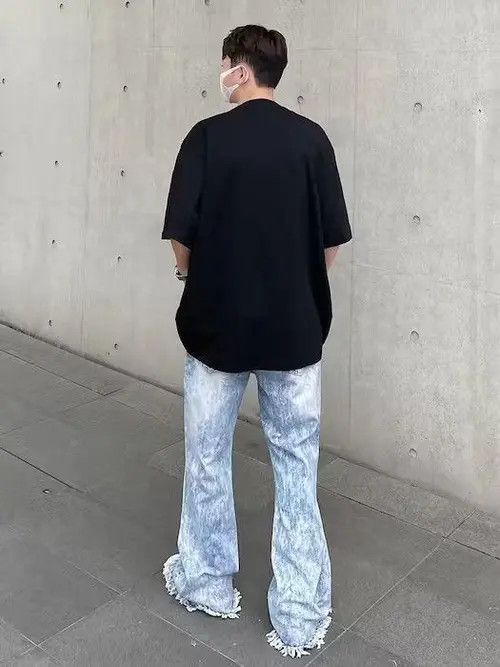 Japanese Brand × Jean Opium Blue Distressed Jeans, Utility Jeans, Flared Jeans Size US 30 / EU 46 - 4 Thumbnail