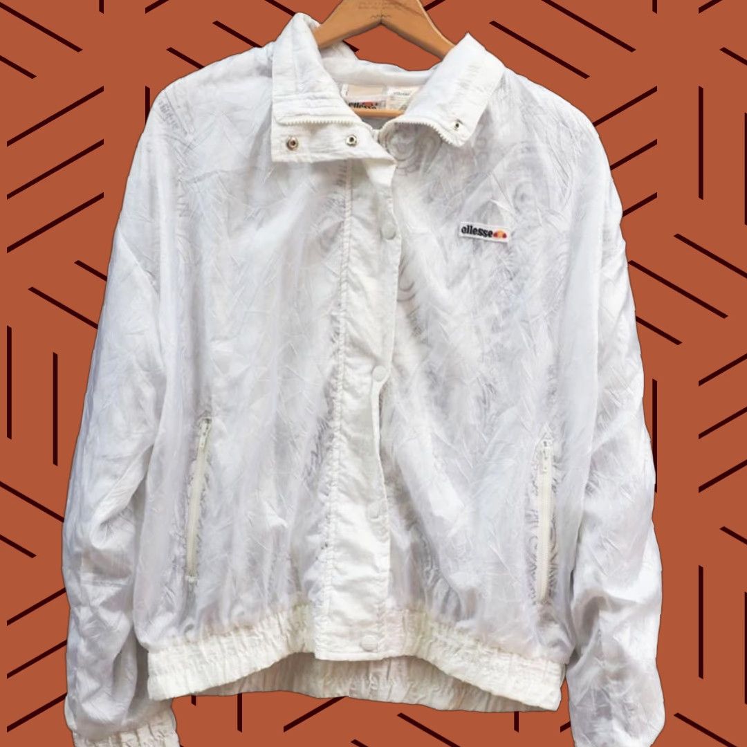 Ellesse VINTAGE Ellesse Jacket Womens 1990s Size M White Outerwear M Womens Jacket 1990s Ellesse White Women Mens Girls Size M / US 6-8 / IT 42-44 - 1 Thumbnail