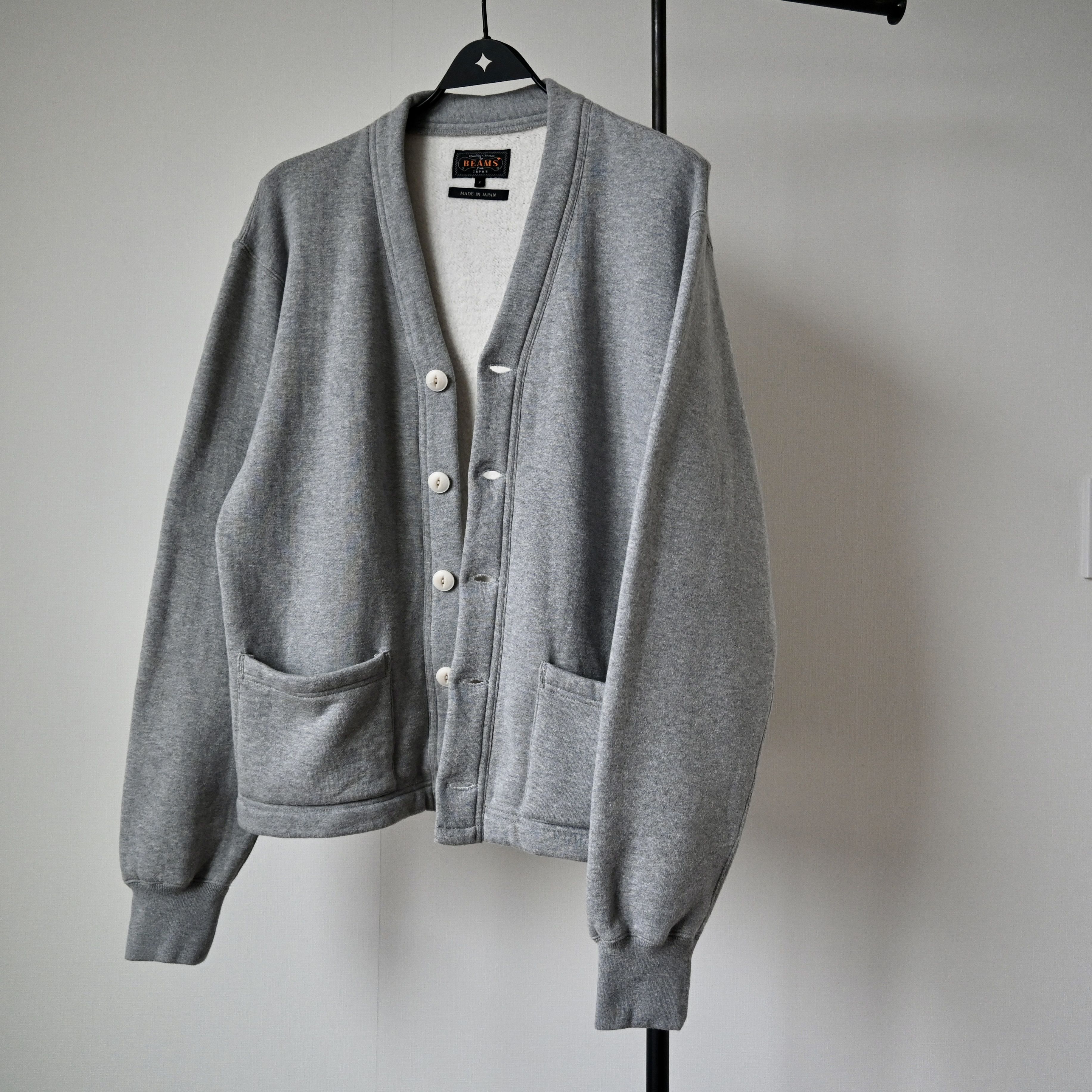Beams Plus BEAMS Plus soft-fleeced sweat V cardigan, made in Japan Size US S / EU 44-46 / 1 - 17 Thumbnail