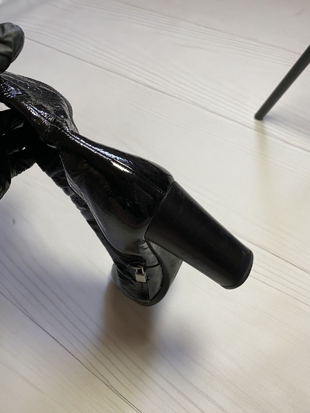 Prada Prada Sport Patent Leather Knee Boots Size US 8 / IT 38 - 11 Thumbnail
