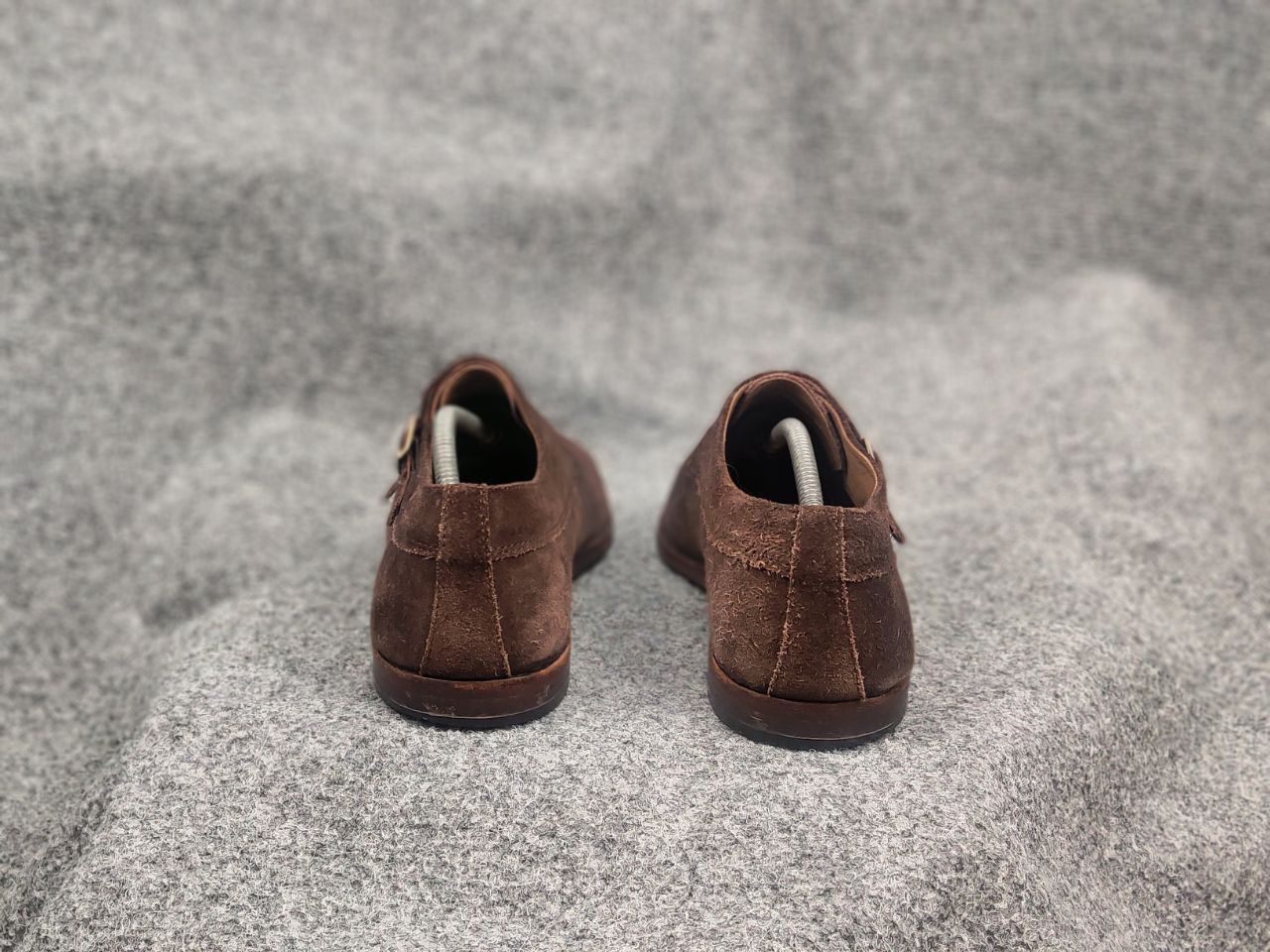 Vintage Gordon Bros Design Brown suede monk shoes with two straps Size US 12 / EU 45 - 11 Thumbnail