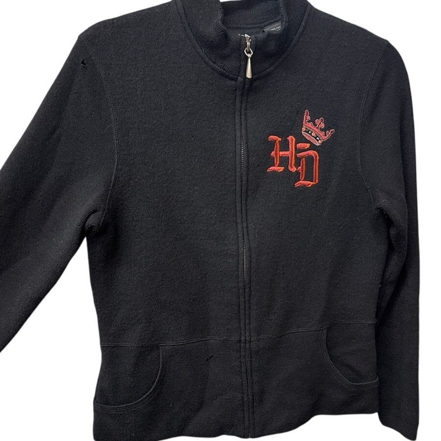 Harley Davidson Harley Davidson Cycle Queen Black Wool Sweater BIker Medium Size M / US 6-8 / IT 42-44 - 2 Thumbnail