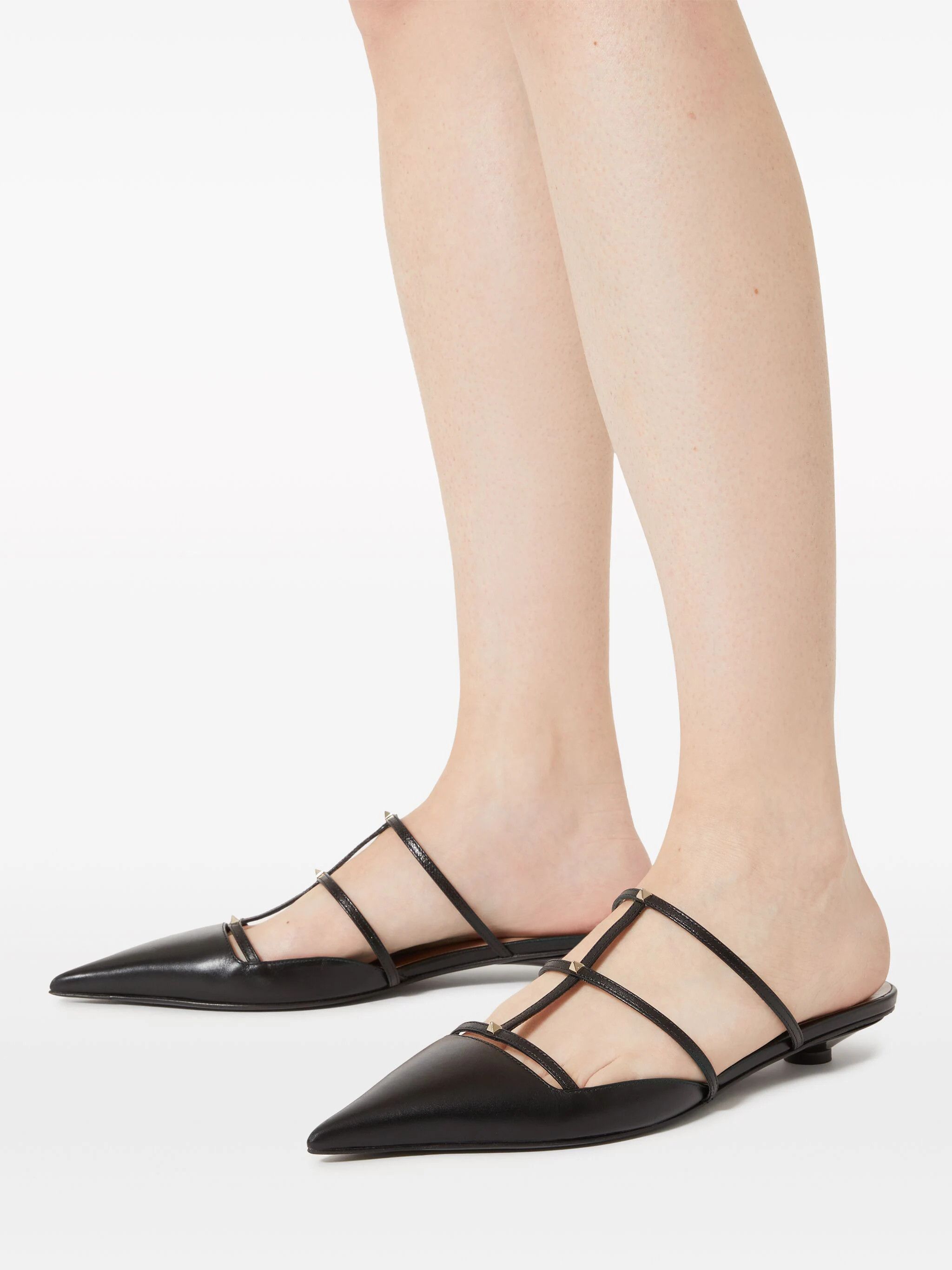 Valentino o1s22i1n0924 Smooth Leather Rockstud Wispy Mules in Black Size US 8 / IT 38 - 6 Thumbnail