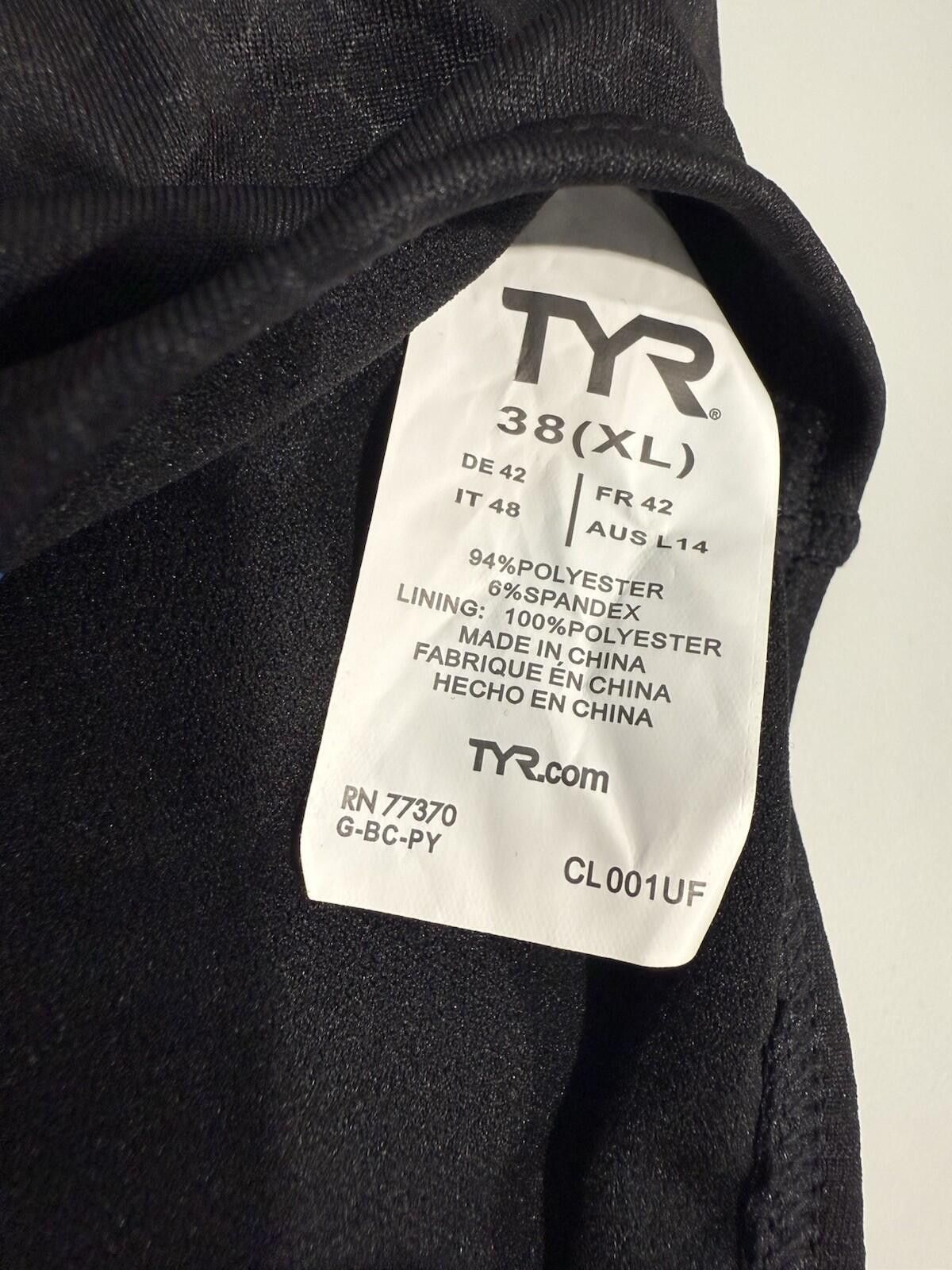 Charles Tyrwhitt TYR Durafast Elite Women Hexa Trinityfit Black/Blue Sz 38 XL Size ONE SIZE - 7 Thumbnail