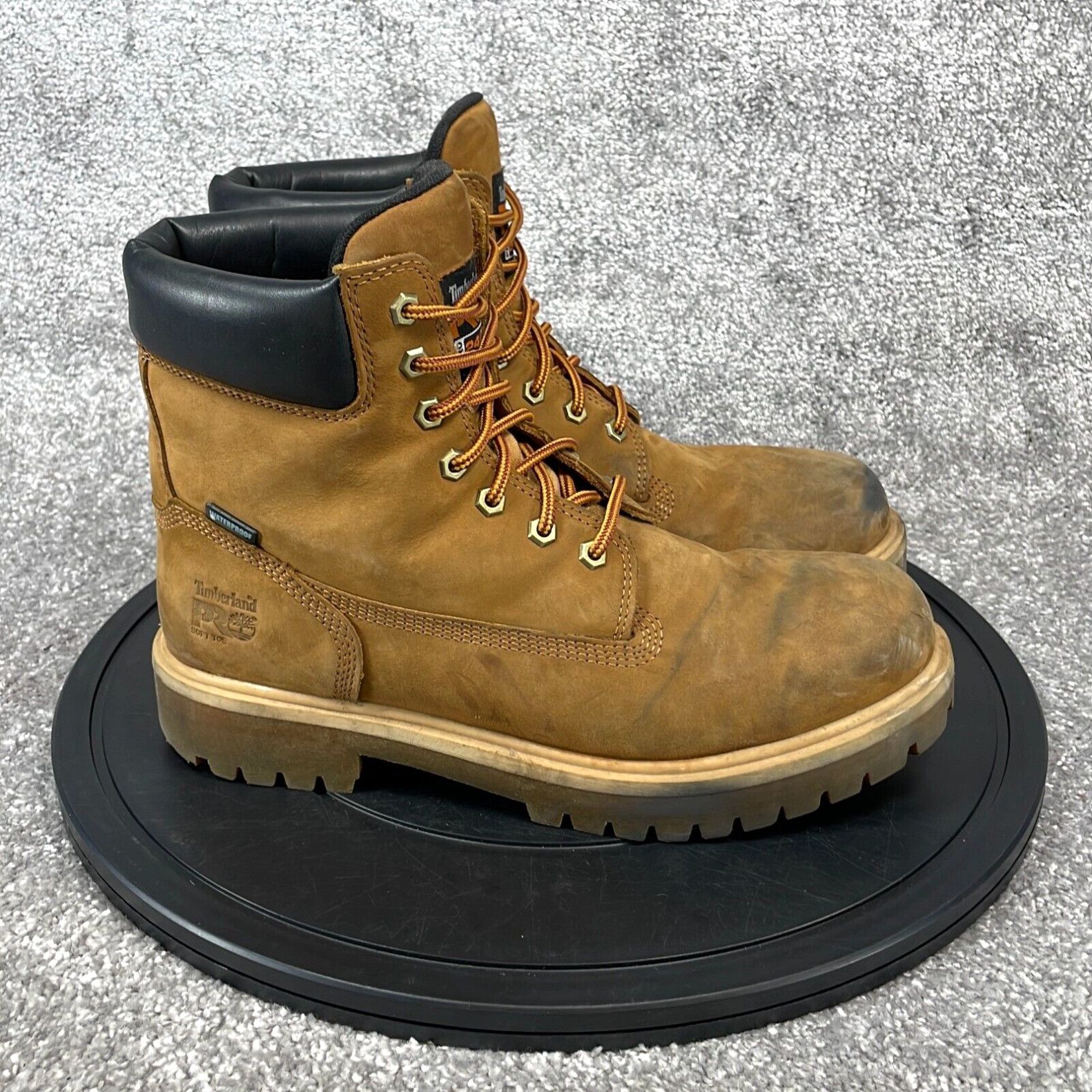 image of Timberland Pro Boots Men's Size 10 M Lace Up Round Toe Insulated Work Brown in White