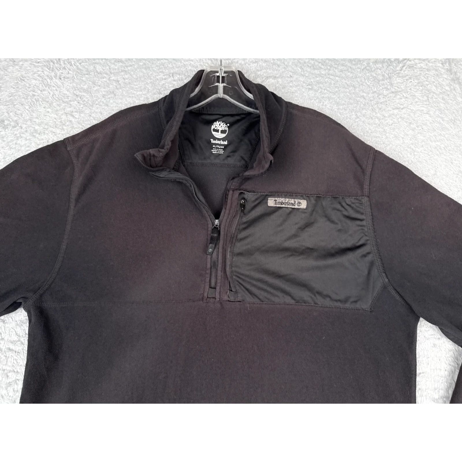 Timberland Timberland Mens XL Black Fleece Pullover Sweatshirt 1/4 Zip Pockets Outdoor Read Size US XL / EU 56 / 4 - 4 Thumbnail