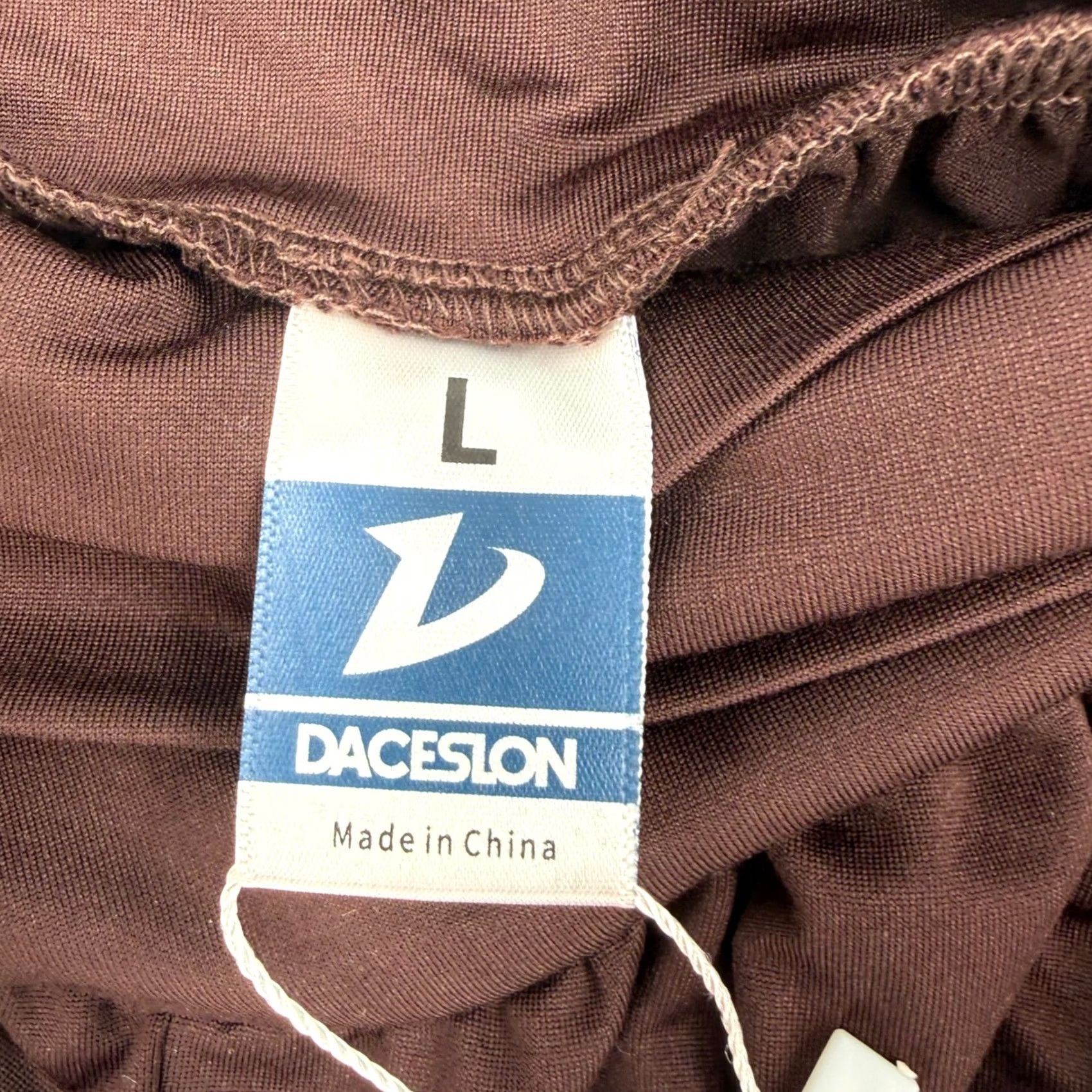 Vintage Daceslon Womens Yoga Joggers Dark Coffee Brown Crossover Waist Pockets Size L Size 42" / US 20 - 5 Thumbnail