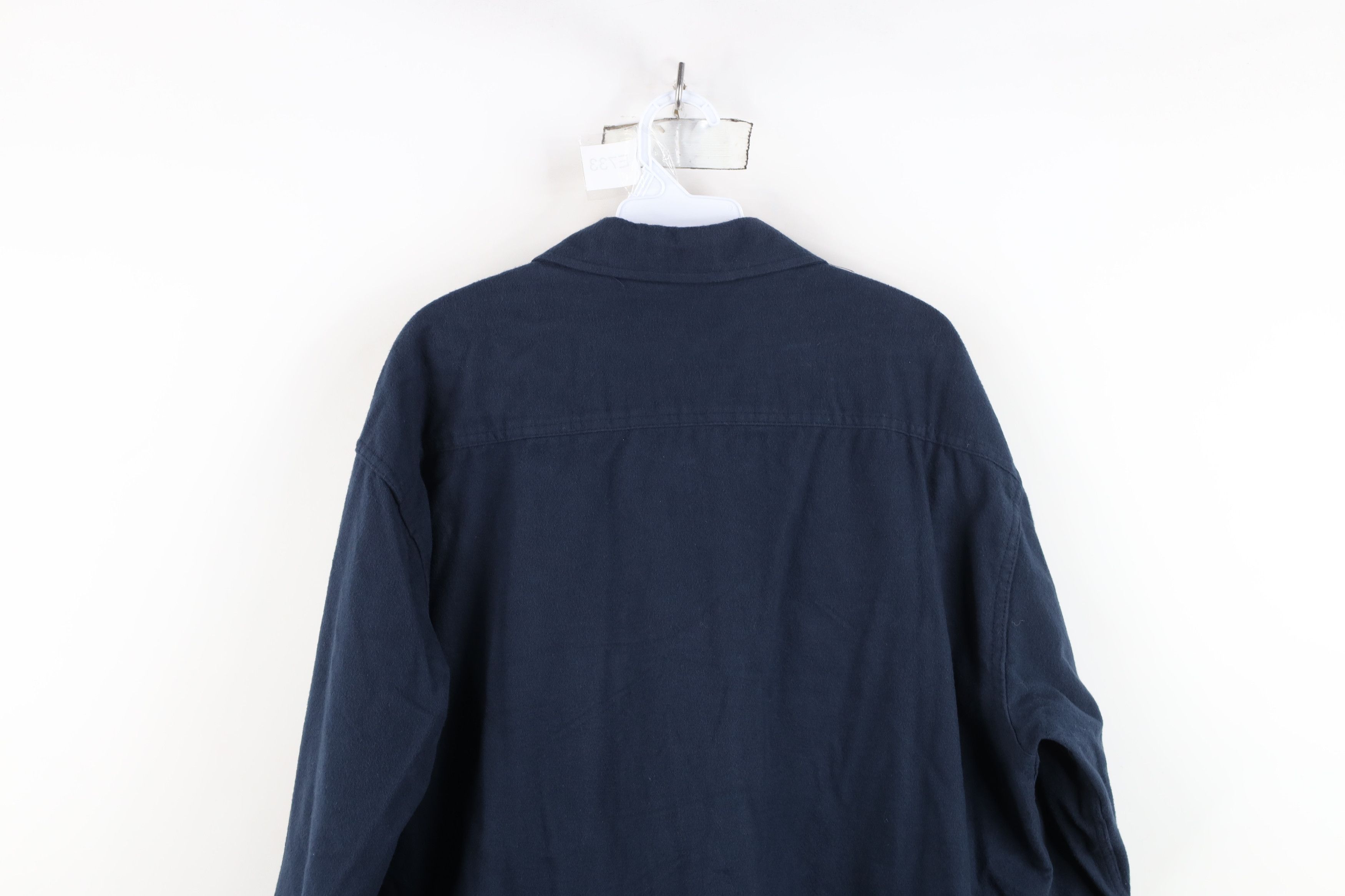 Vintage Vintage 90s Streetwear Cloth Collared Button Shirt Blue Size US L / EU 52-54 / 3 - 13 Thumbnail
