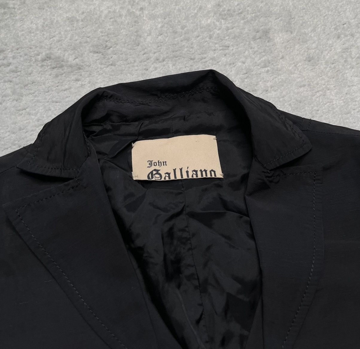 John Galliano Vintage Black Luxury Blazer Sequins y2k Print John Galiano Size XS / US 0-2 / IT 36-38 - 4 Thumbnail