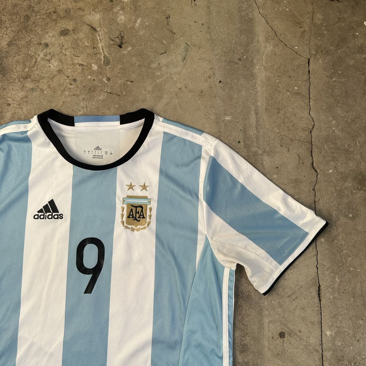 Adidas 2015 Argentina Higuain Away Football Kit Size L Size US L / EU 52-54 / 3 - 2 Thumbnail